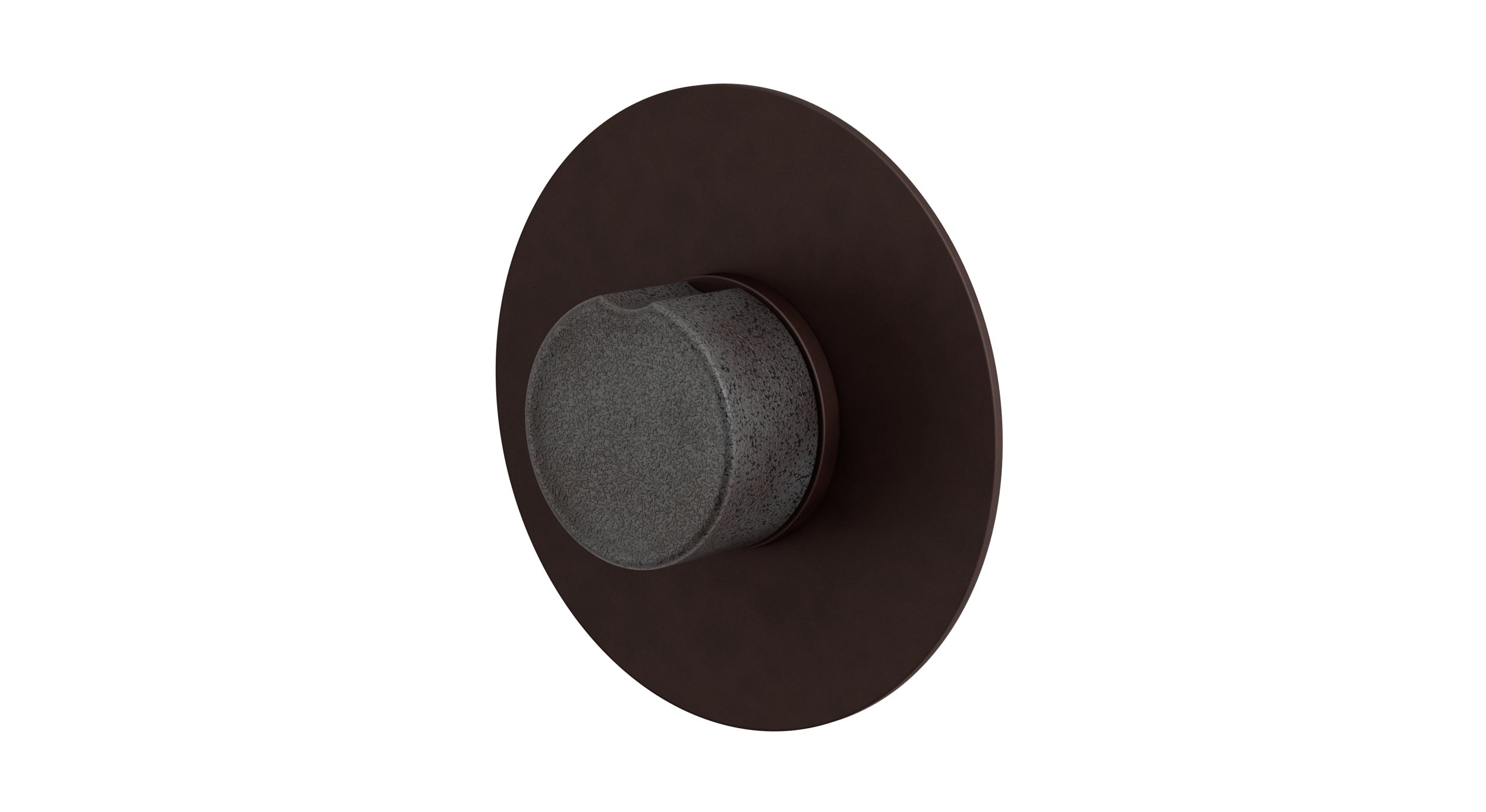 Foundry One Handle Wall Mount Shower Trim with Groove Ceramic Knob Handle in Architectural Copper
