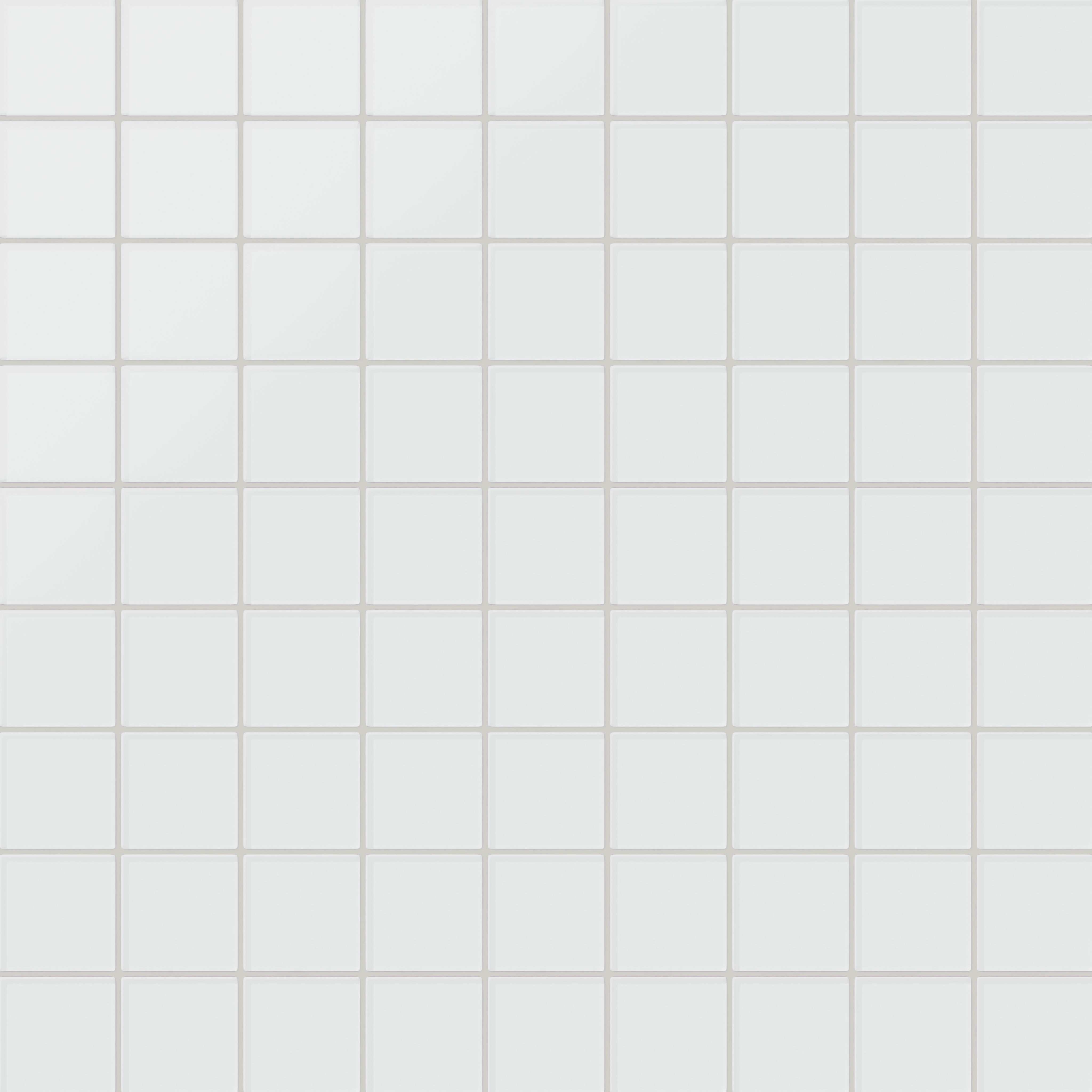 3x3 Straight Set Sheeted Glass Mosaic Tile in Egret Matte