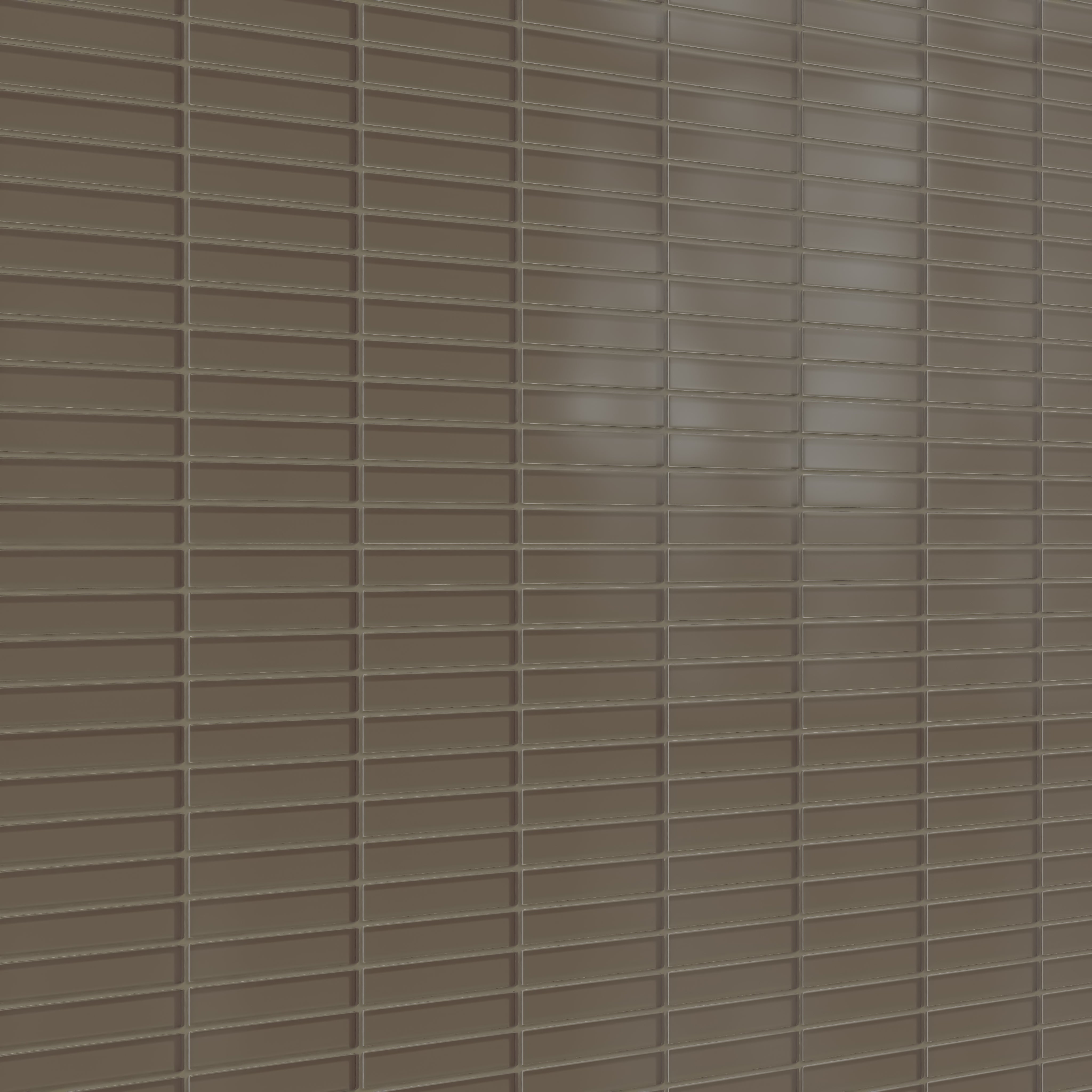 1x6 Straight Set Sheeted Glass Mosaic Tile in Albatross Matte