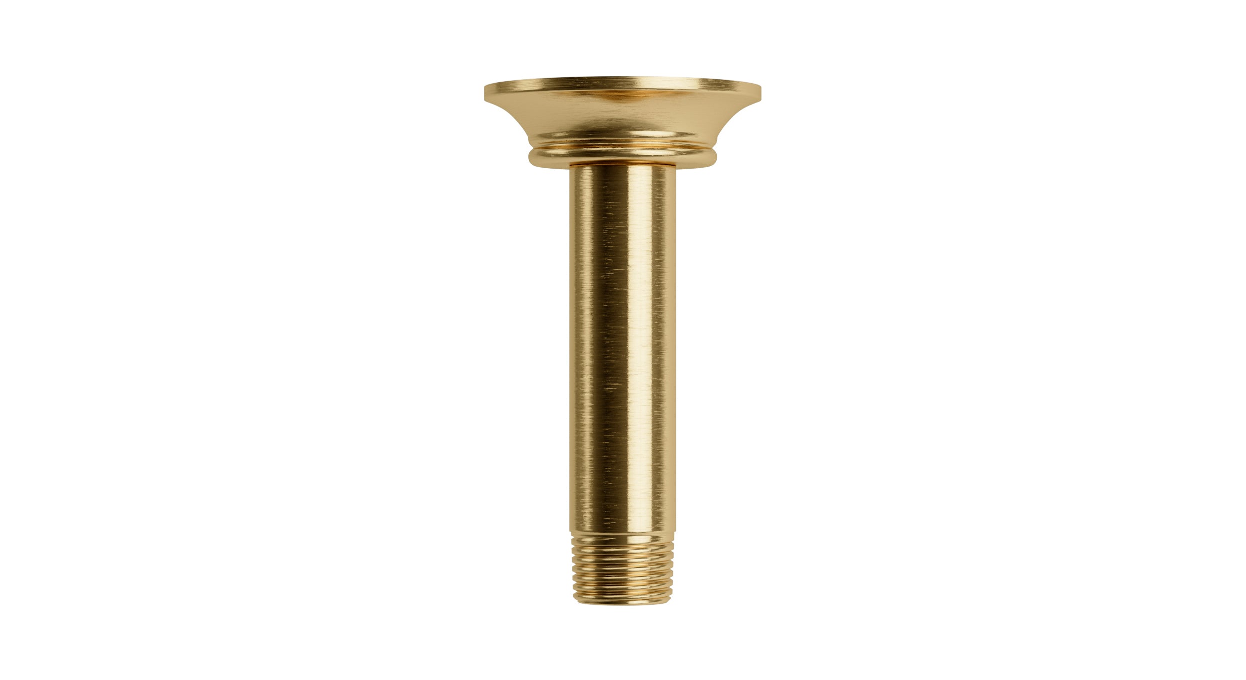 Emerson 4" Straight Shower Arm with Flange in Satin Brass