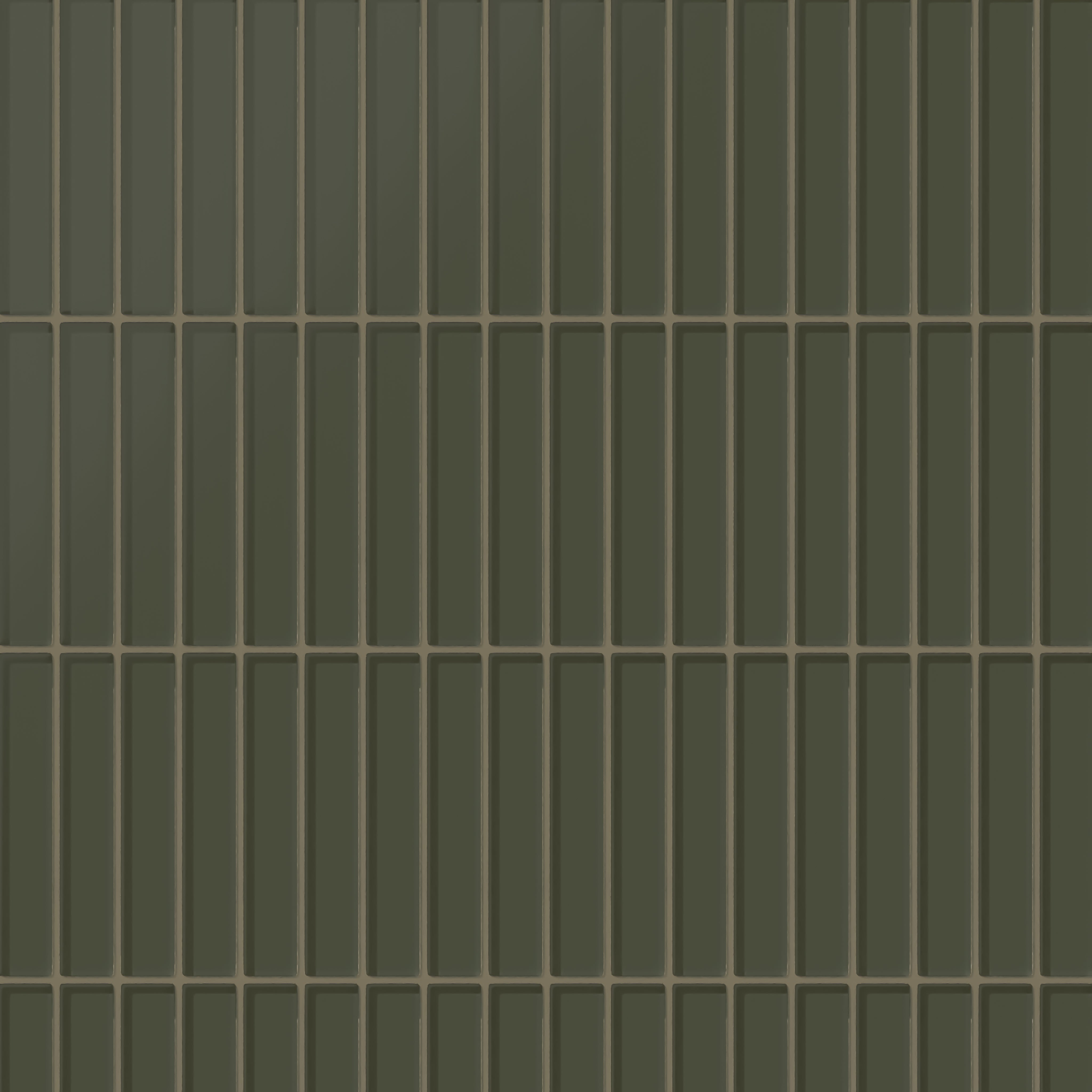 1x6 Straight Set Sheeted Glass Mosaic Tile in Roadrunner Matte