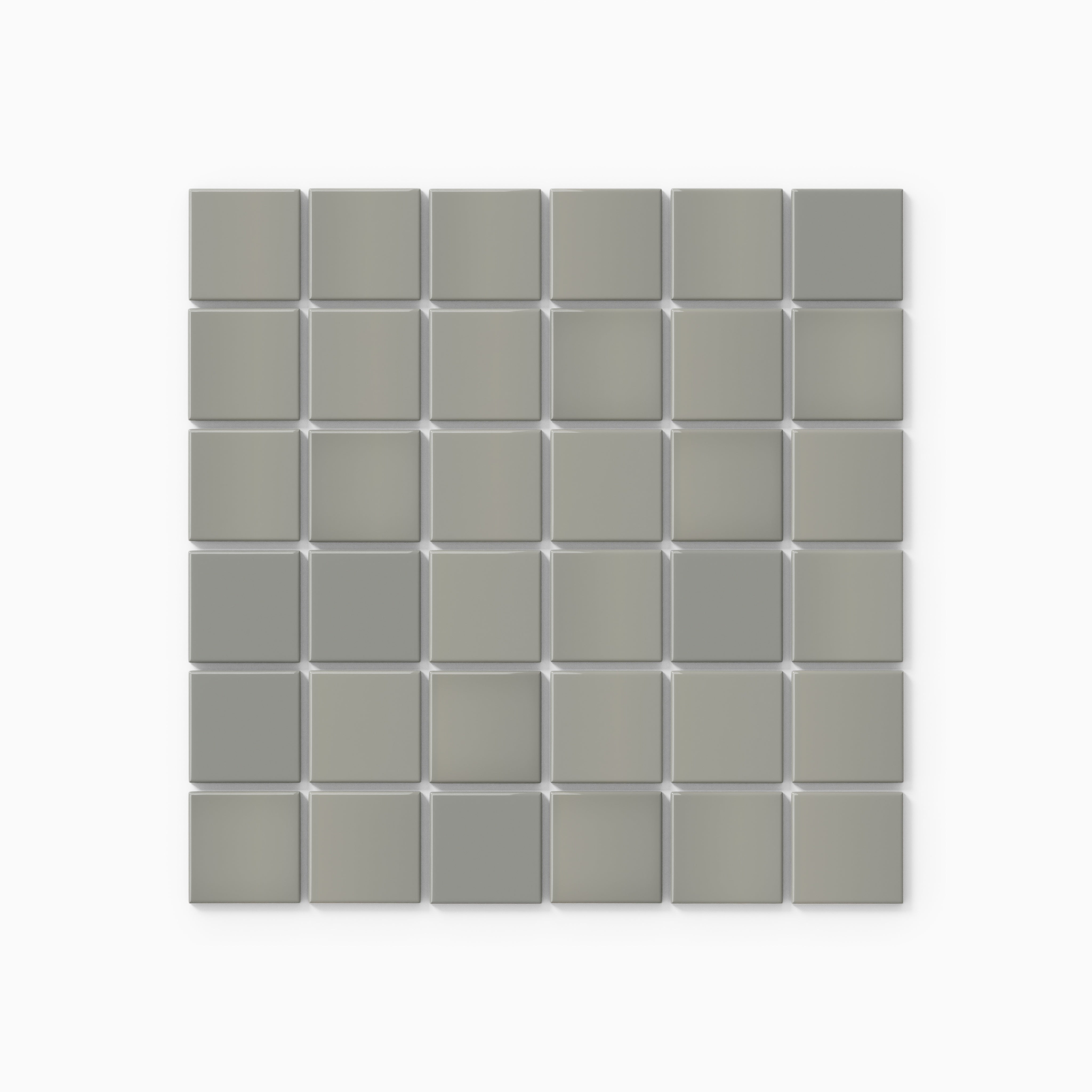 2x2 Straight Set Sheeted Natural Press Ceramic Mosaic Tile in Puget Sound Gloss