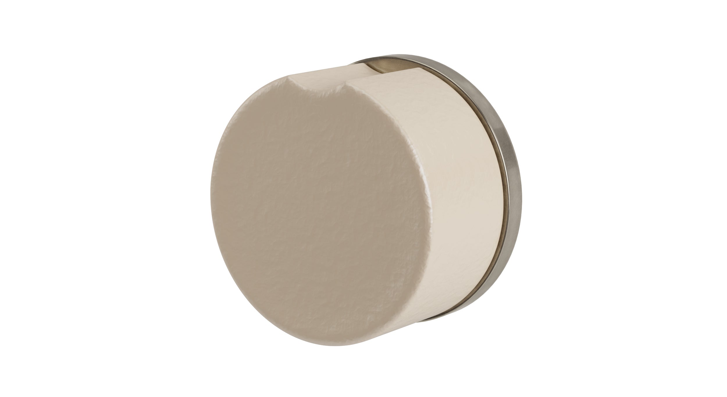 Foundry One Handle Wall Mount Diverter/Volume Control Shower Trim with Groove Ceramic Knob Handle in French Nickel