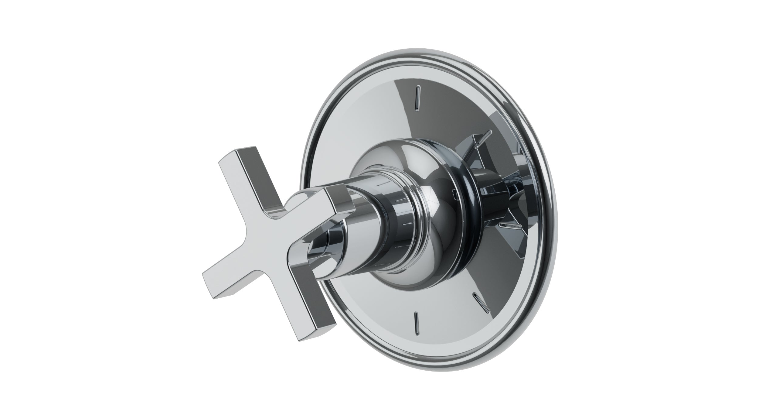 Emerson One Handle Wall Mount Shower Trim with Classic Cross Handle