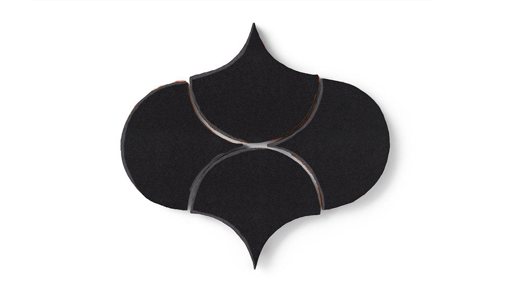 Ogee Drop Original Ceramic Tile in Raven Matte