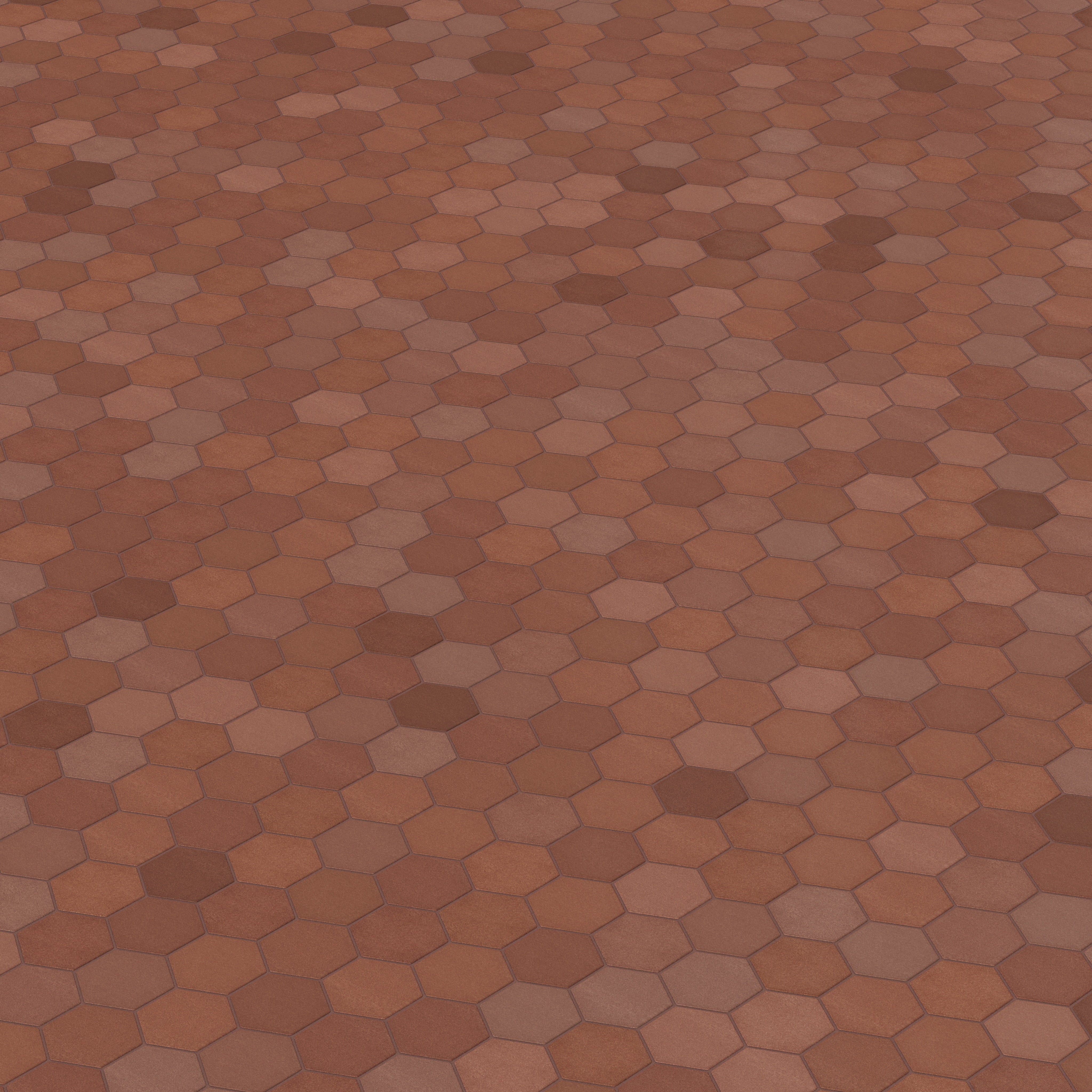 4" Hexagon Original Ceramic Tile in Antique