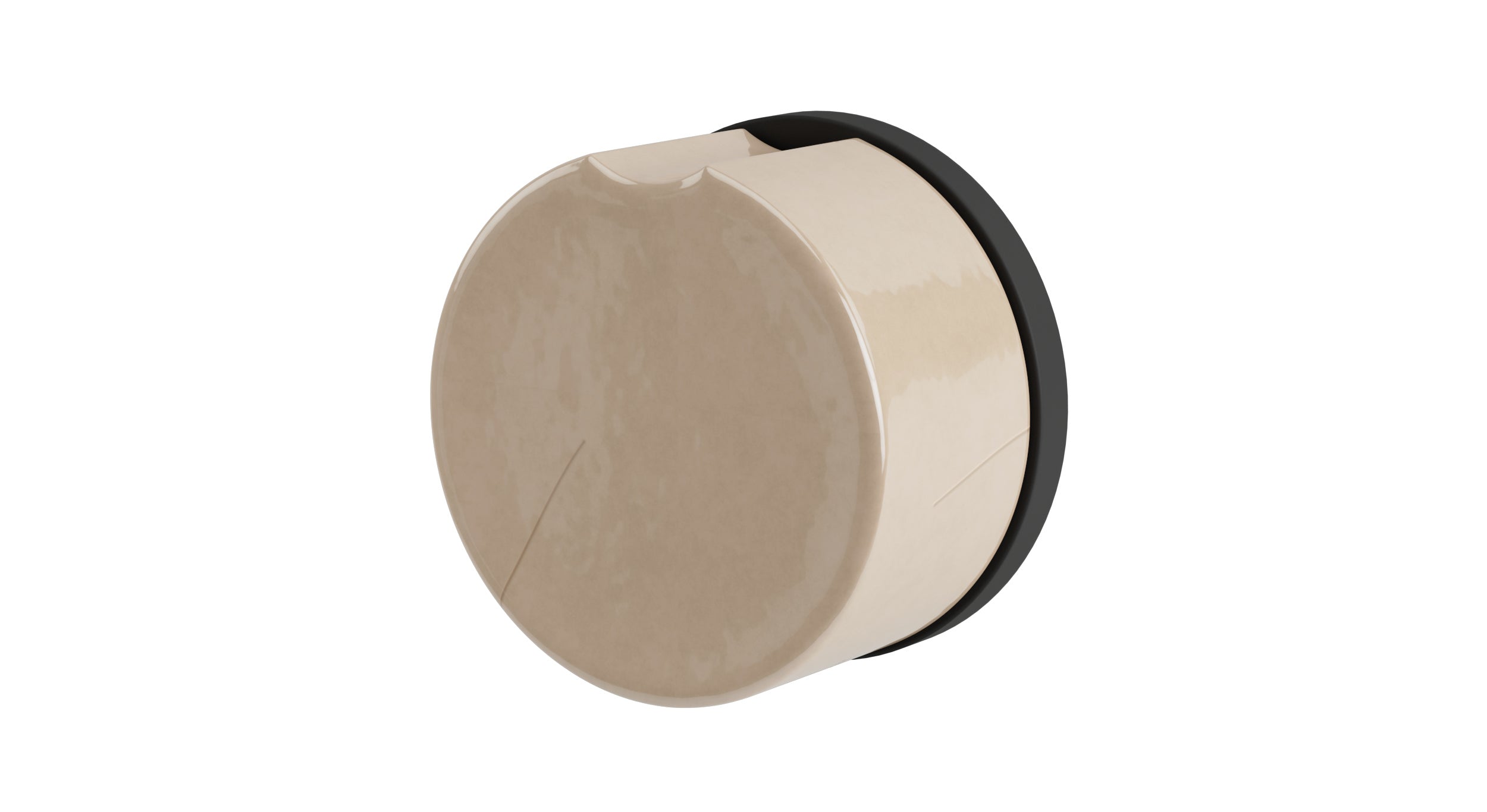 Foundry One Handle Wall Mount Diverter/Volume Control Shower Trim with Groove Ceramic Knob Handle in Matte Black
