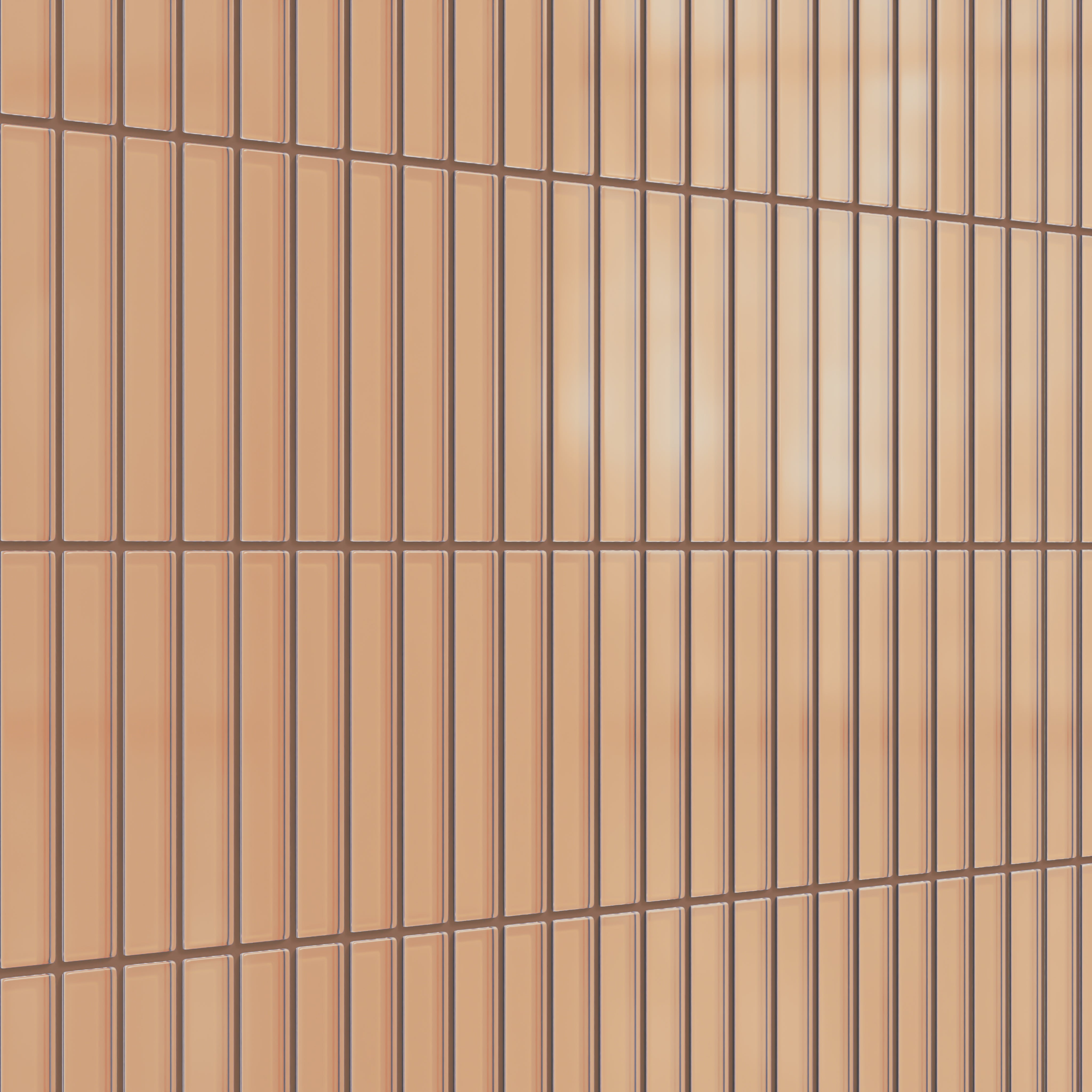 1x6 Straight Set Sheeted Glass Mosaic Tile in Carolina Wren Matte