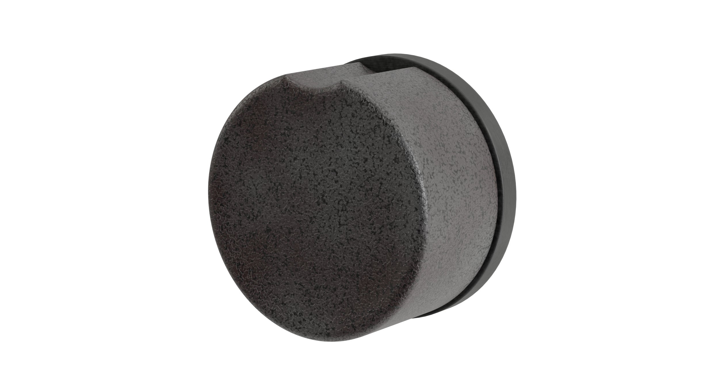Foundry One Handle Wall Mount Diverter/Volume Control Shower Trim with Groove Ceramic Knob Handle in Blackened Nickel