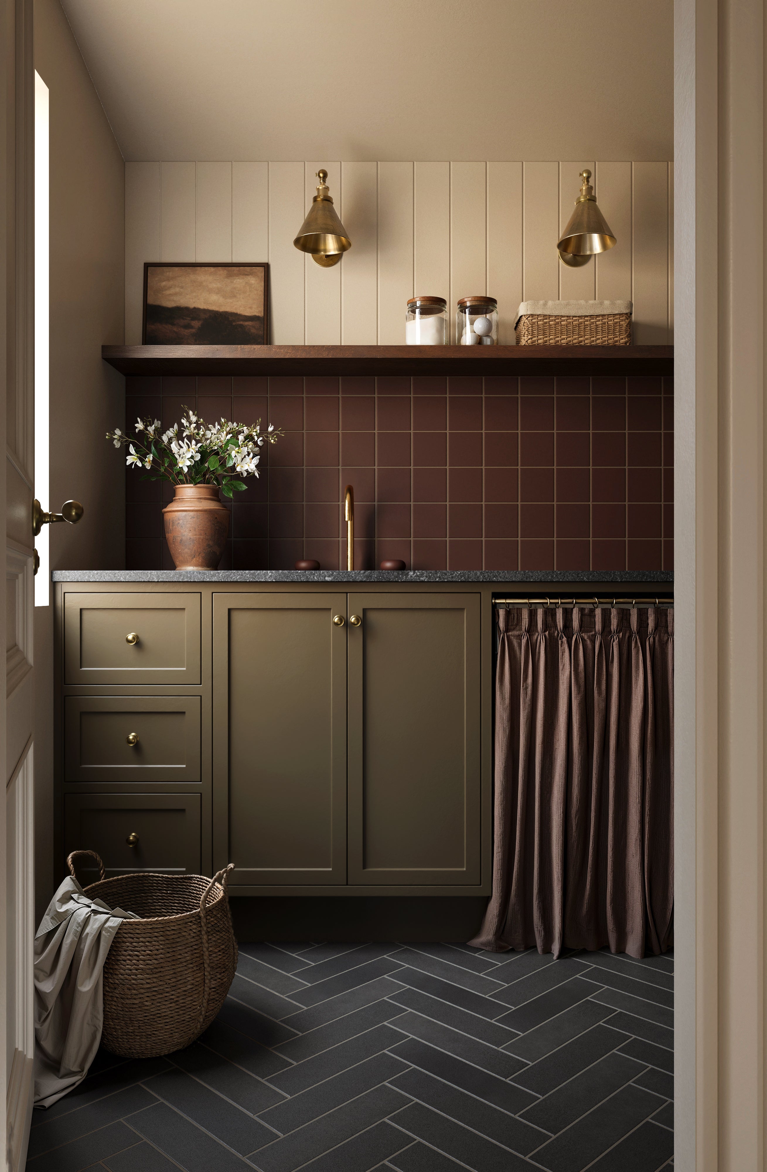 4x4 Original Ceramic Tile in Garnet Matte