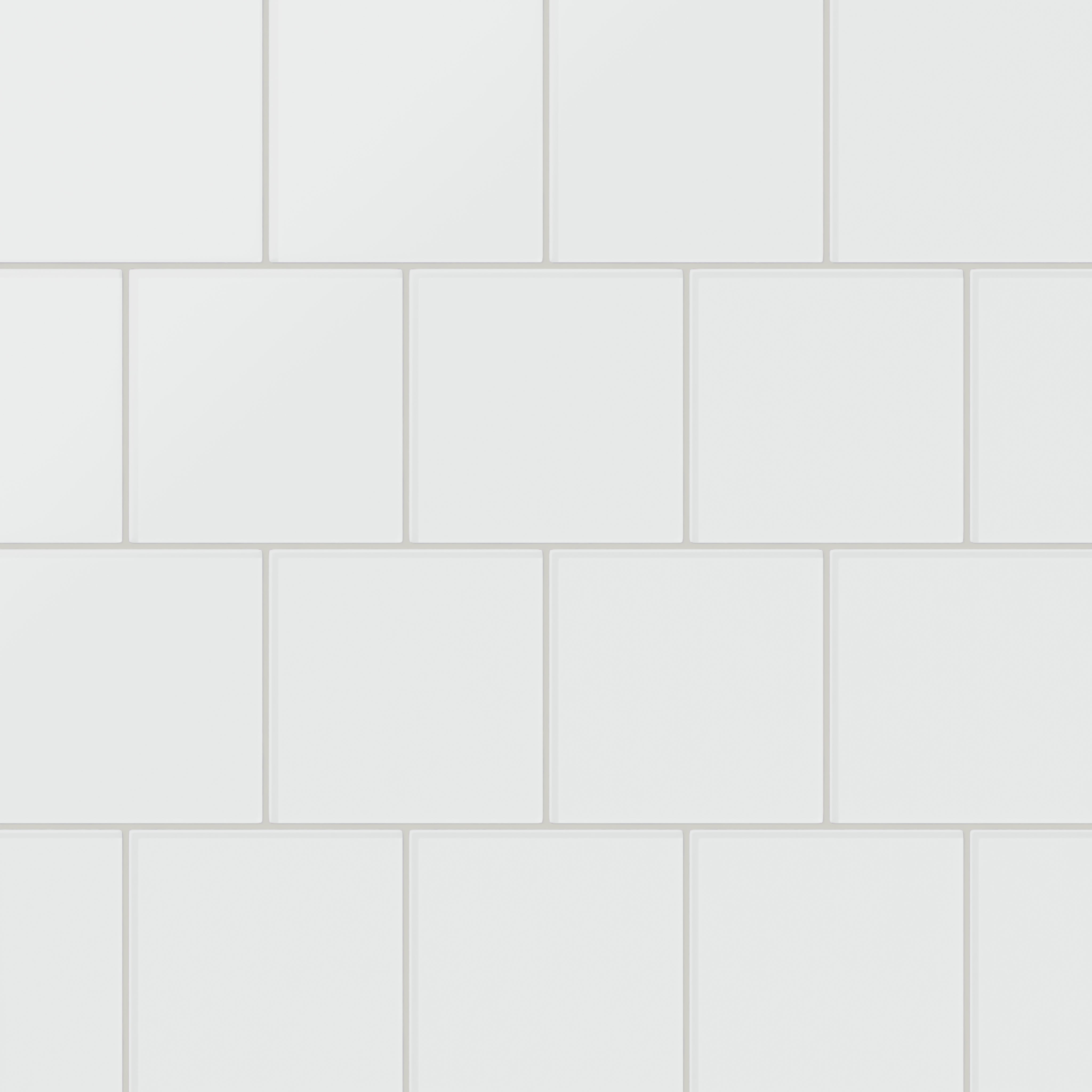 6x6 Glass Tile in Egret Matte