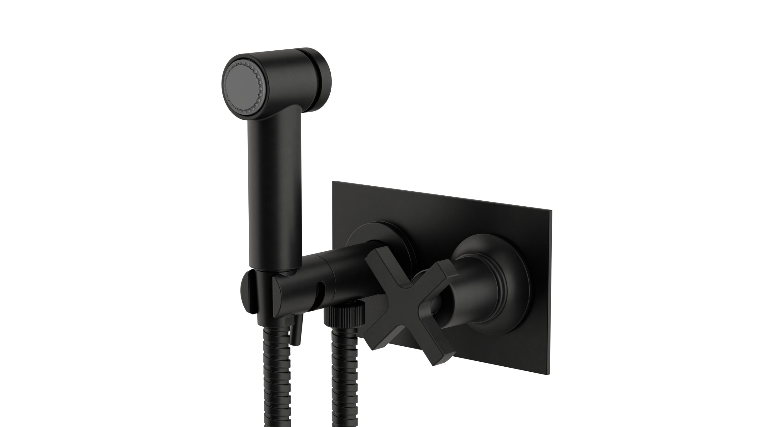 Emerson One Handle Wall Mount Bidet Trim with Classic Cross Handle in Oil Rubbed Bronze