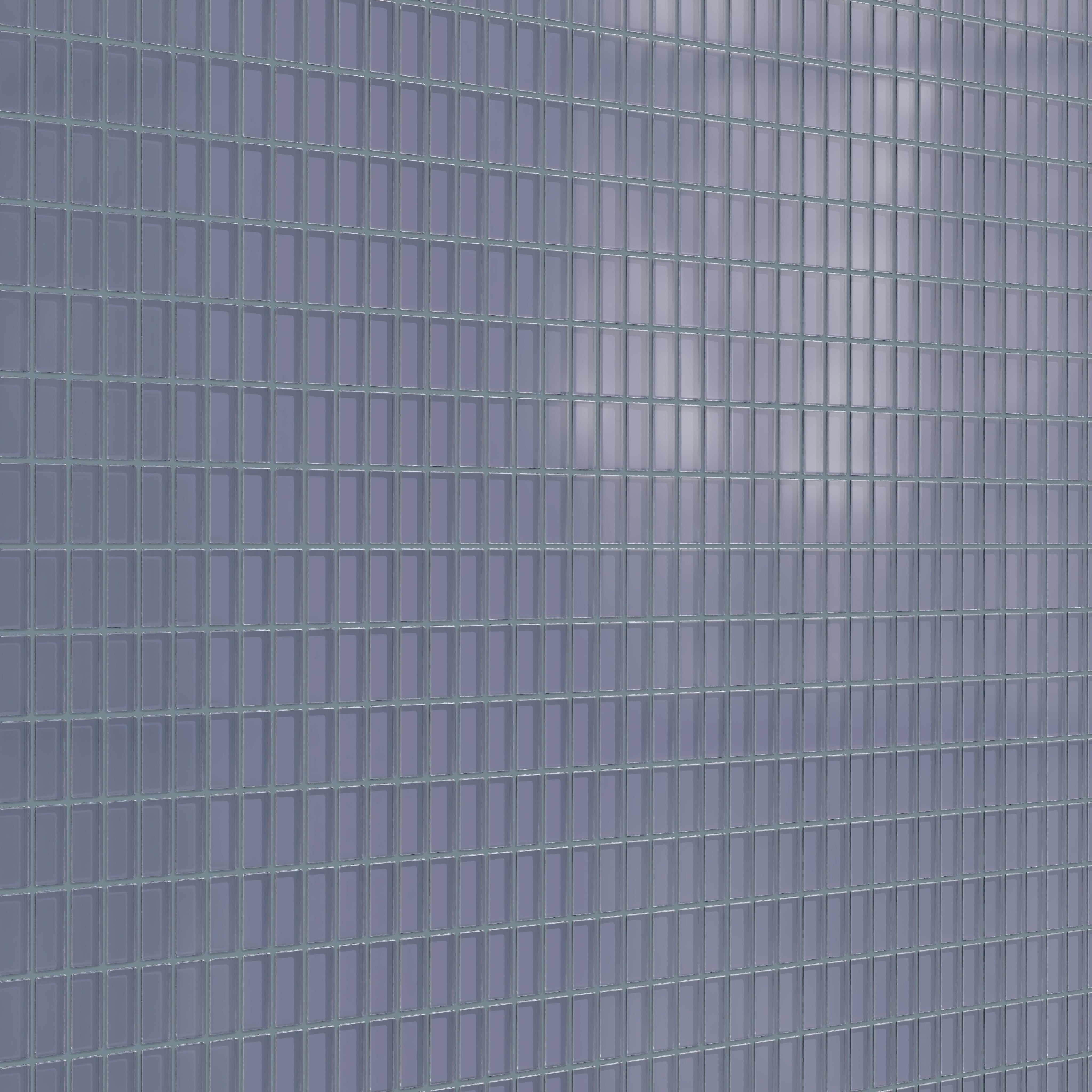 1x2 Straight Set Sheeted Glass Mosaic Tile in Nuthatch Matte