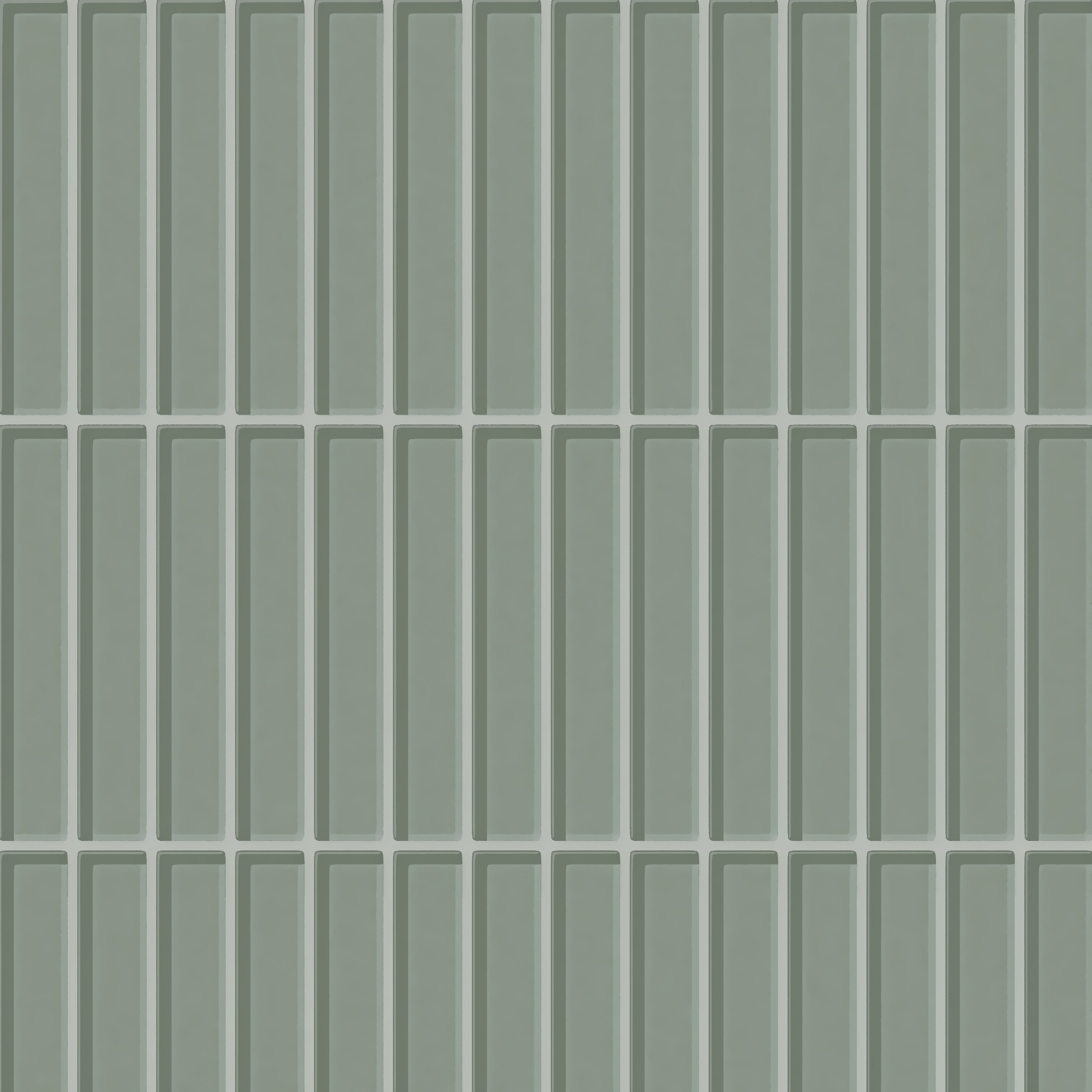 1x6 Straight Set Sheeted Glass Mosaic Tile in Hummingbird Gloss