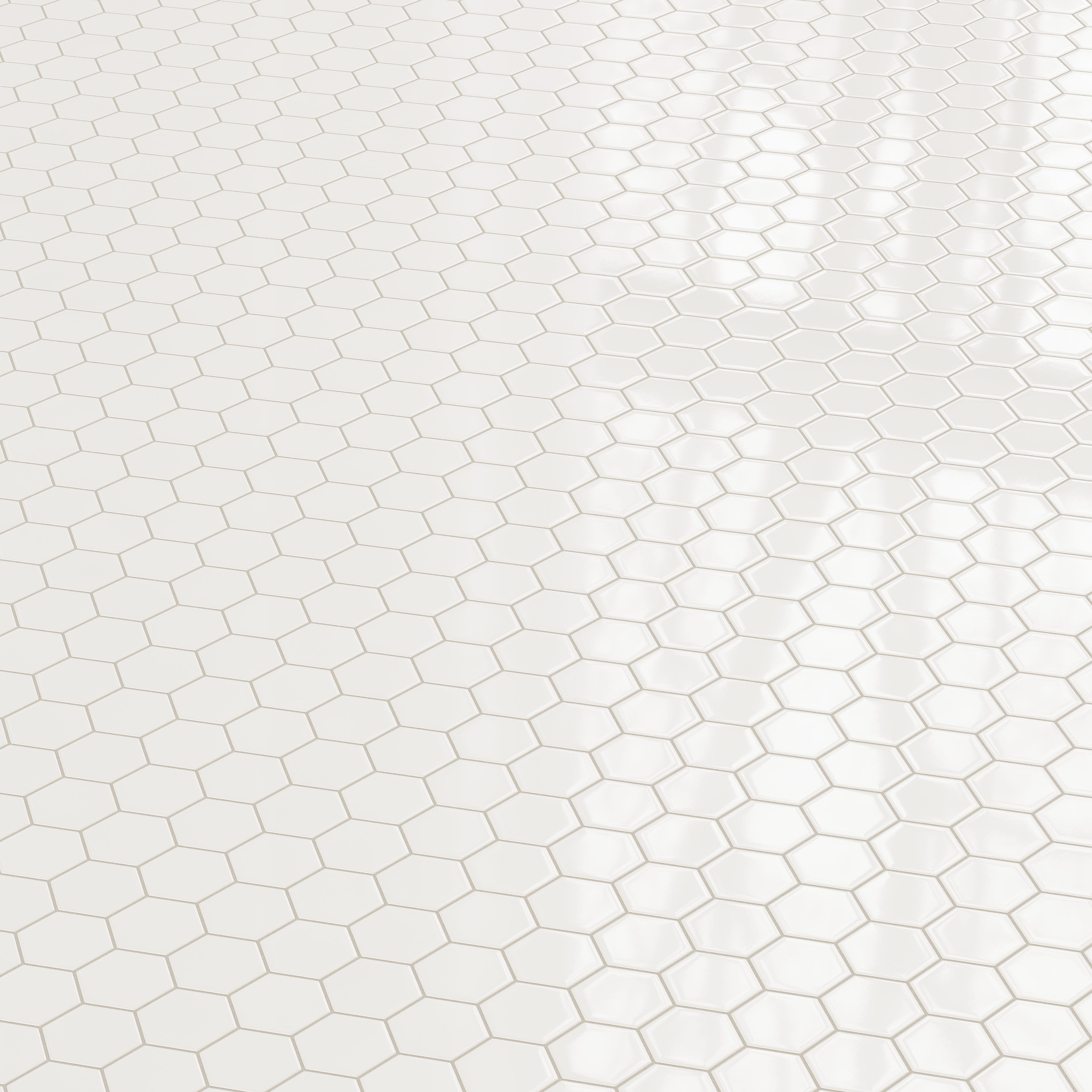 Quick Ship 4" Hexagon Original Ceramic Tile in Feldspar Gloss