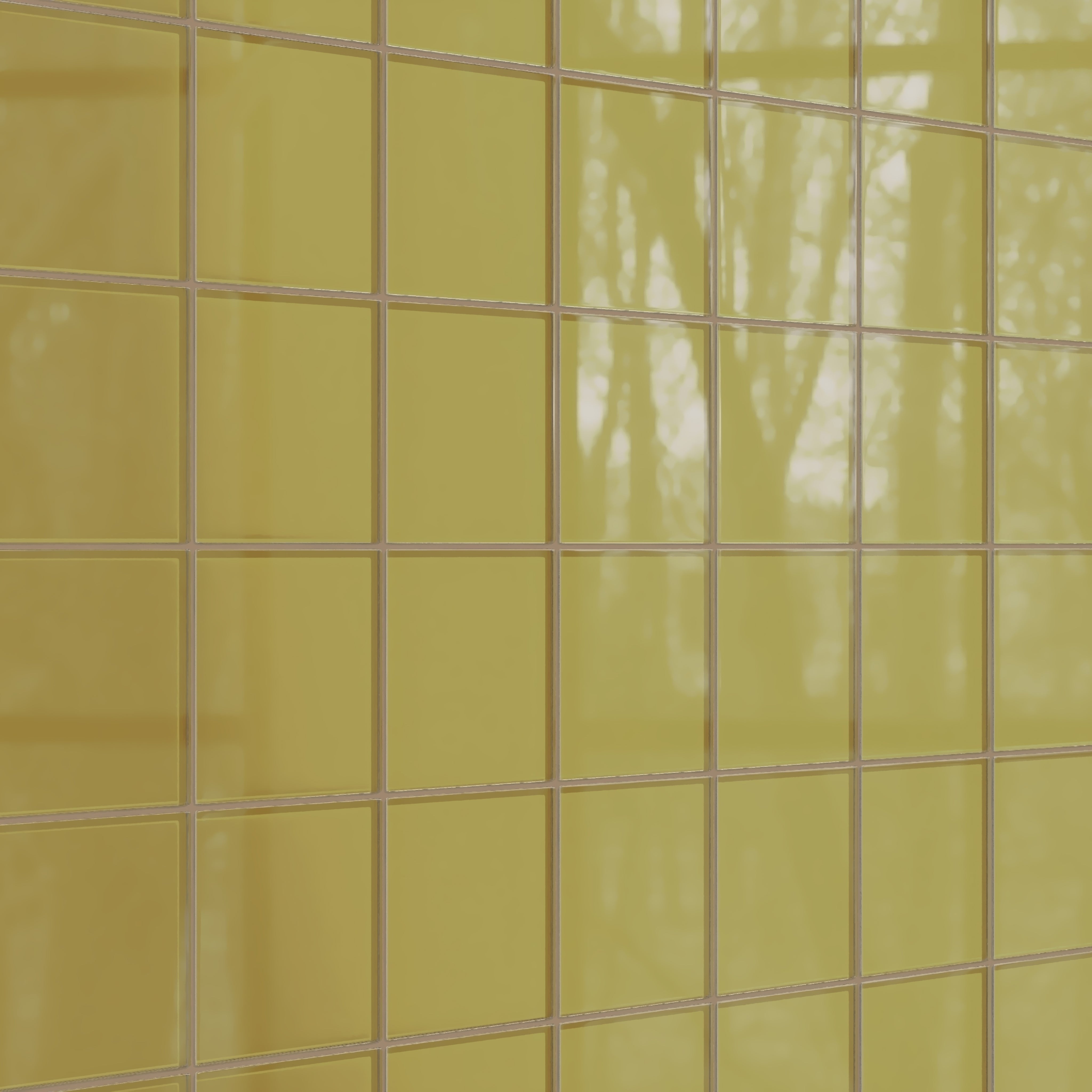 6x6 Glass Tile in Pine Siskin Gloss