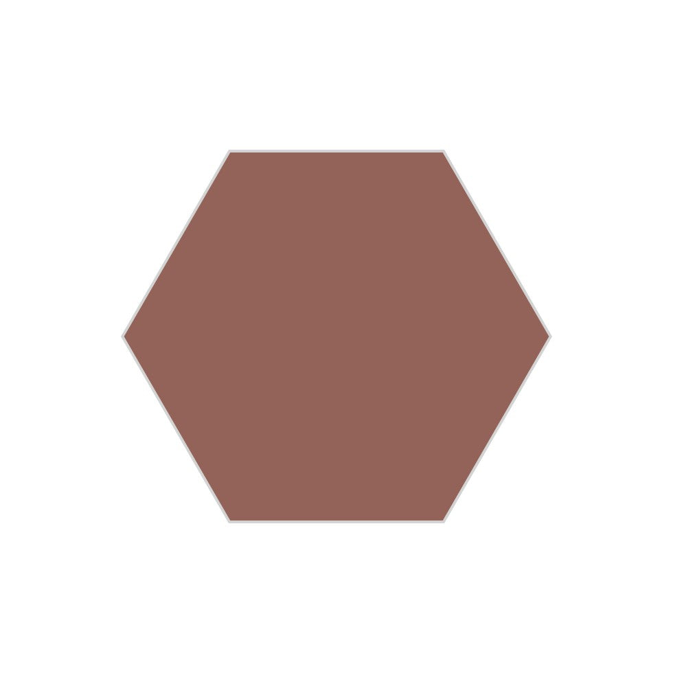 8" Hexagon Original Ceramic Tile in Mauve Matte