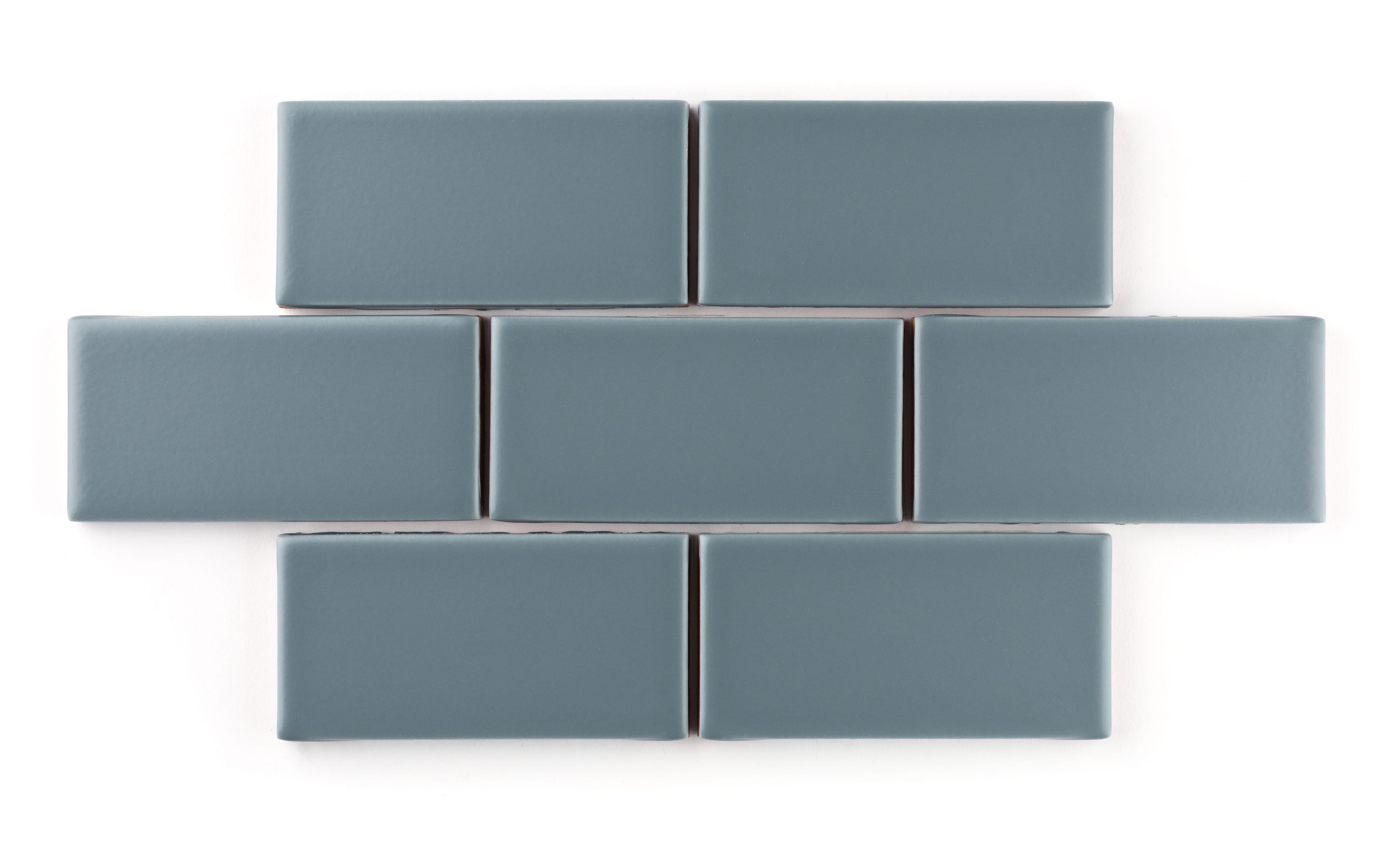 1x6 Half Offset Sheeted Original Ceramic Mosaic Tile in Nautical Matte