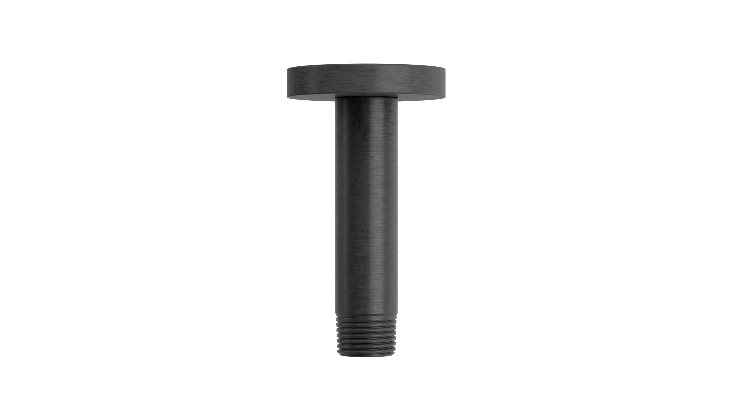 Contour & Foundry 4" Straight Shower Arm with Flange in Blackened Nickel