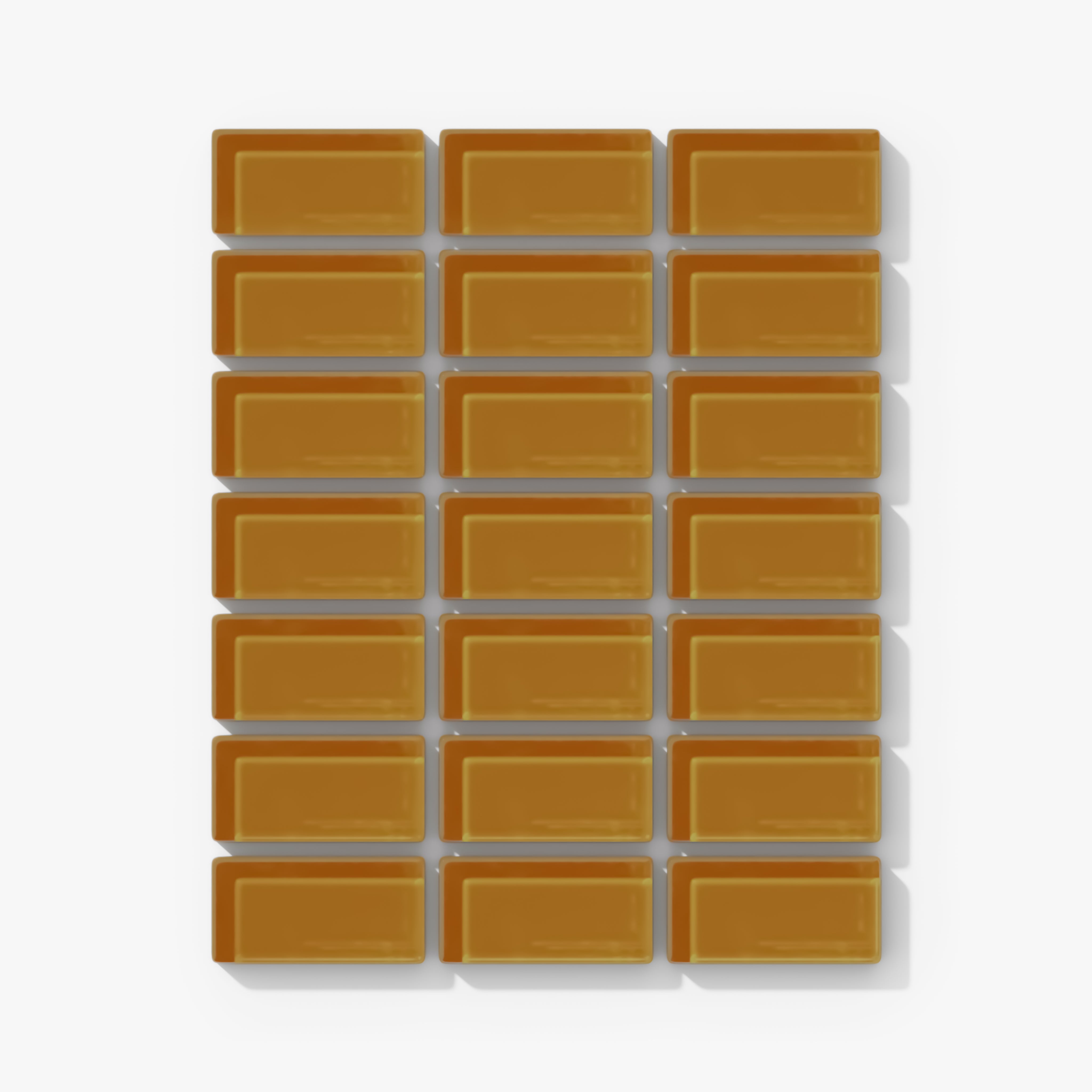 1x2 Straight Set Sheeted Glass Mosaic Tile in Falcon Gloss