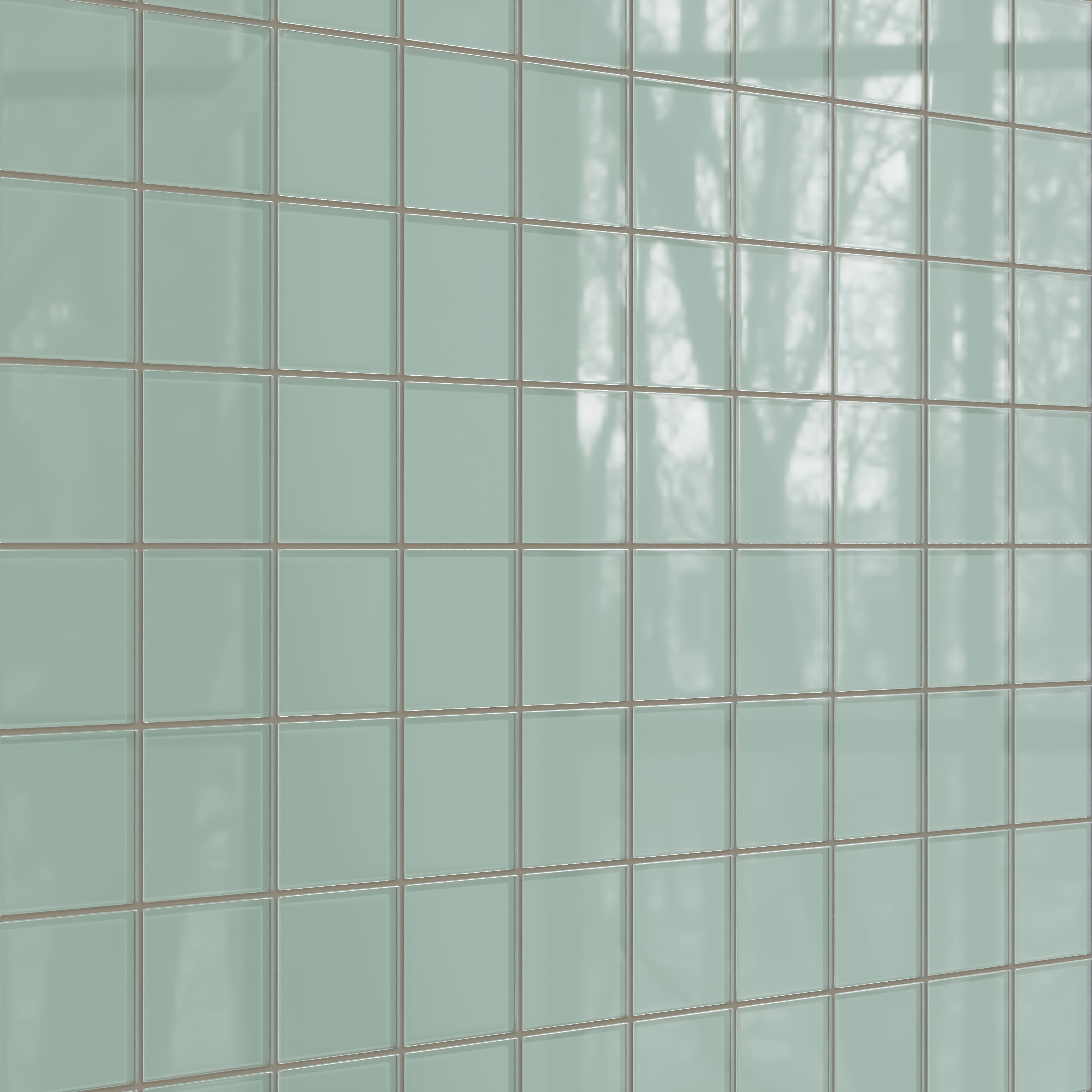 4x4 Glass Tile in Kingfisher Gloss