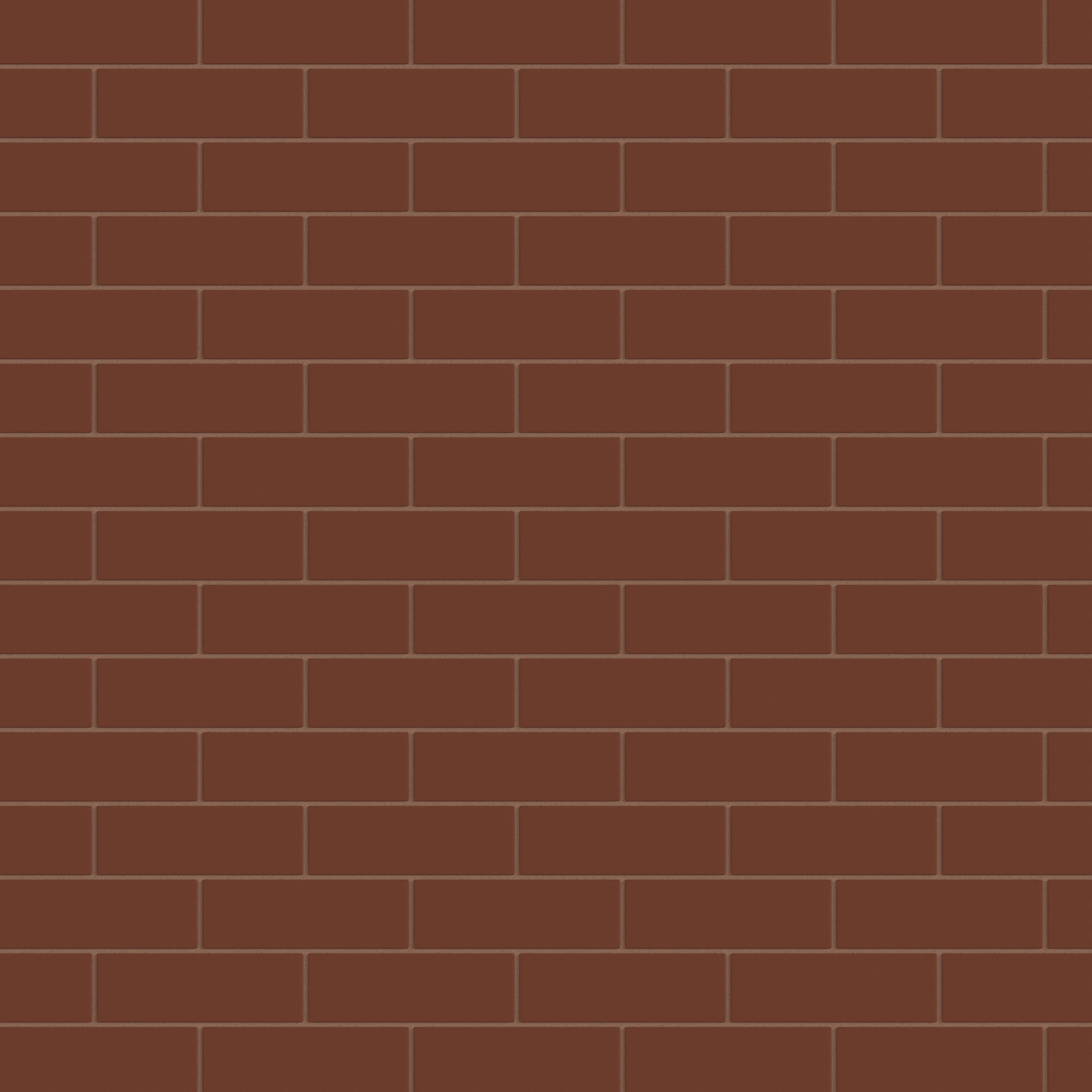 2x6 Natural Press Ceramic Tile in Red Iron Oxide Matte