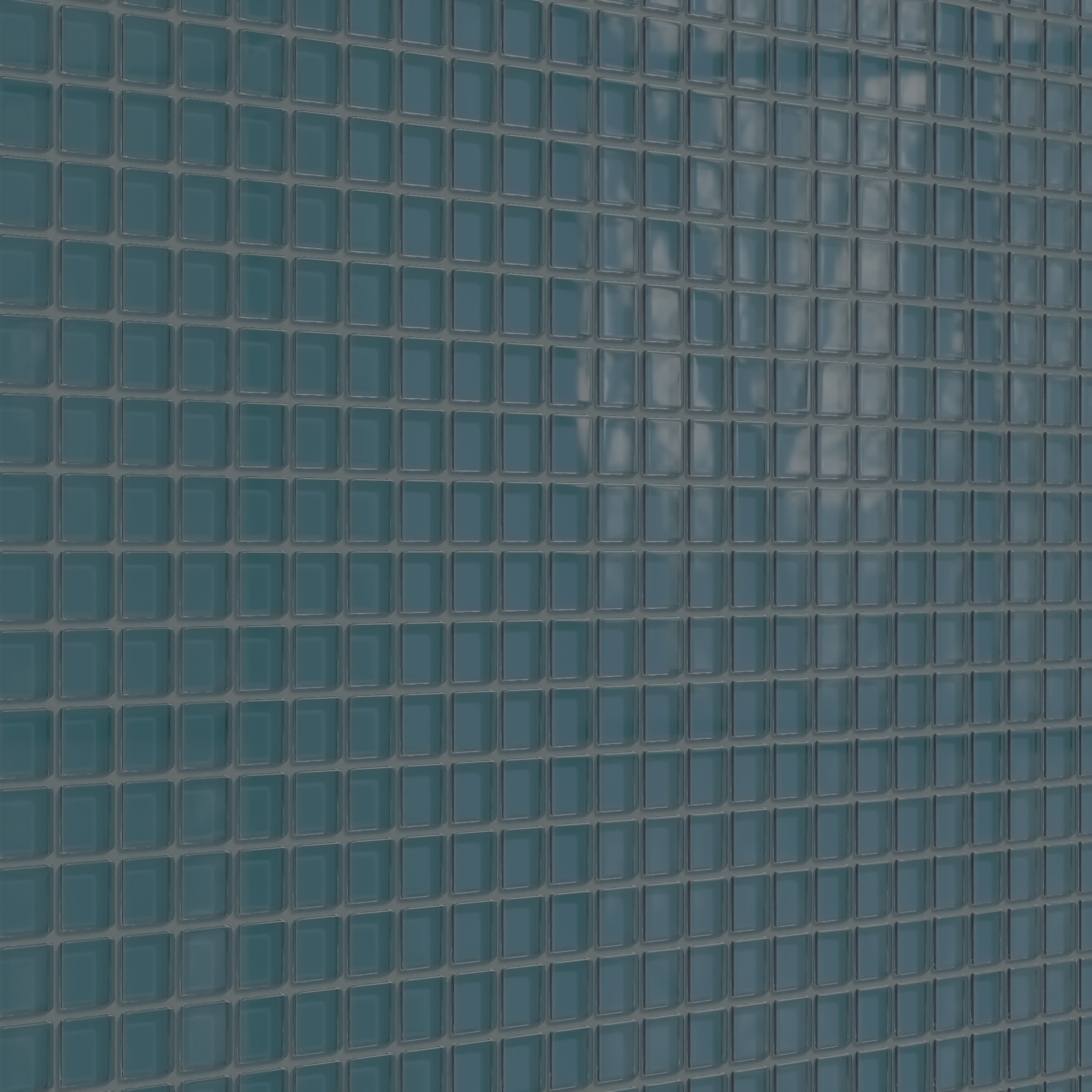 1x1 Straight Set Sheeted Glass Mosaic Tile in Magpie Gloss