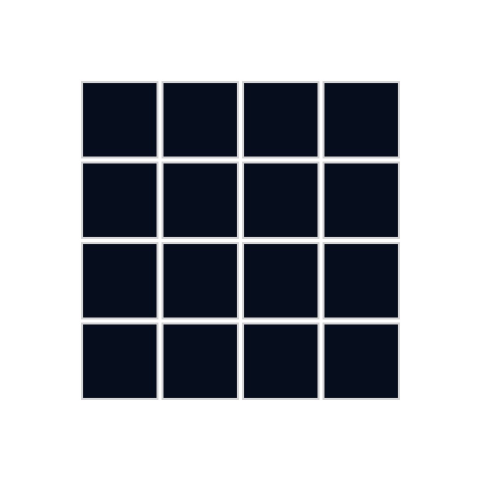 2x2 Straight Set Sheeted Original Ceramic Mosaic Tile in Navy Blue Matte