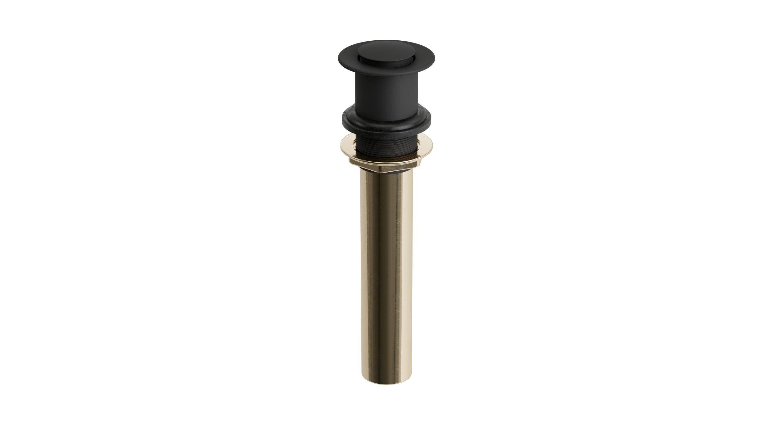 Lavatory Faucet Soft Touch Drain - Less Overflow in Matte Black