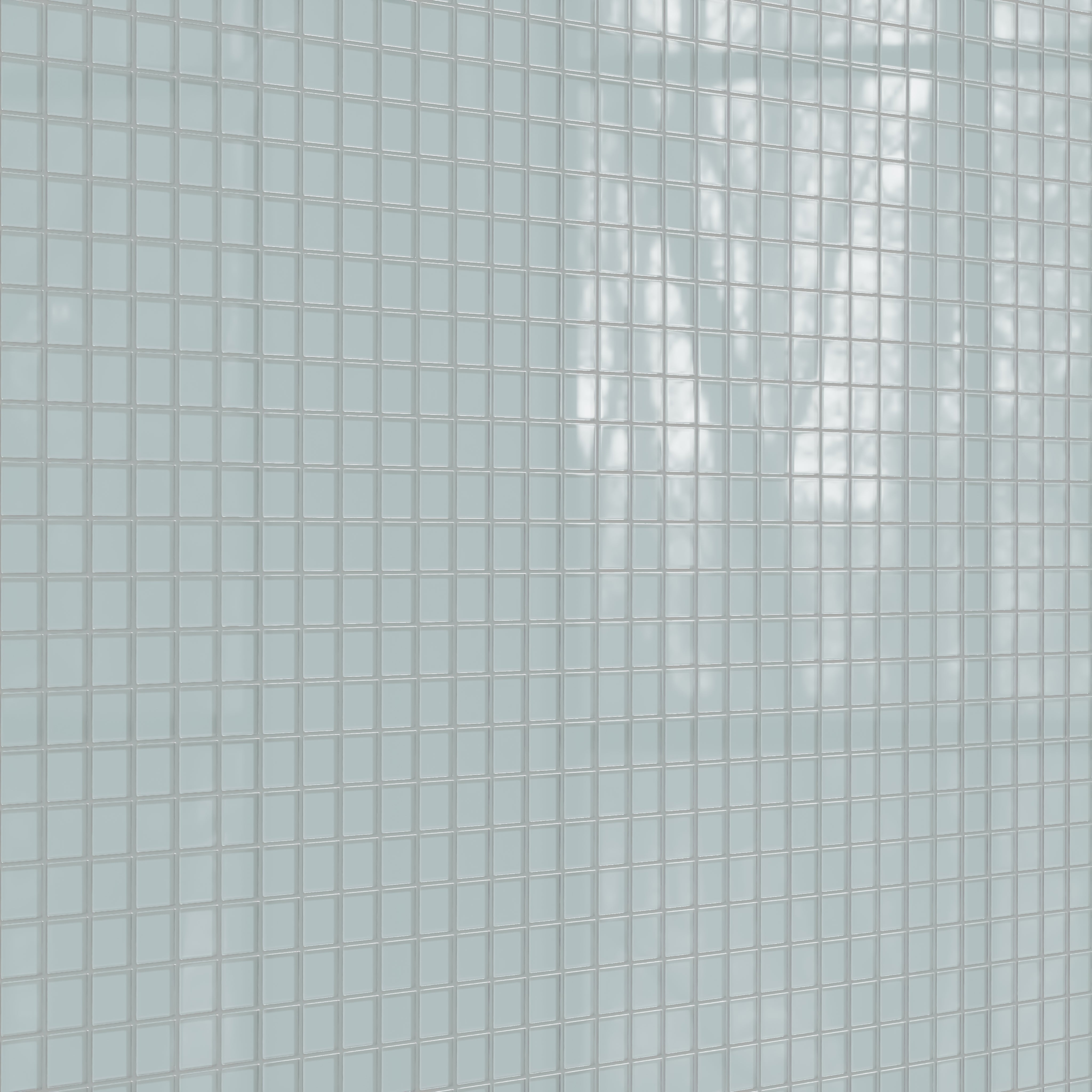 2x2 Straight Set Sheeted Glass Mosaic Tile in Great Blue Heron Gloss
