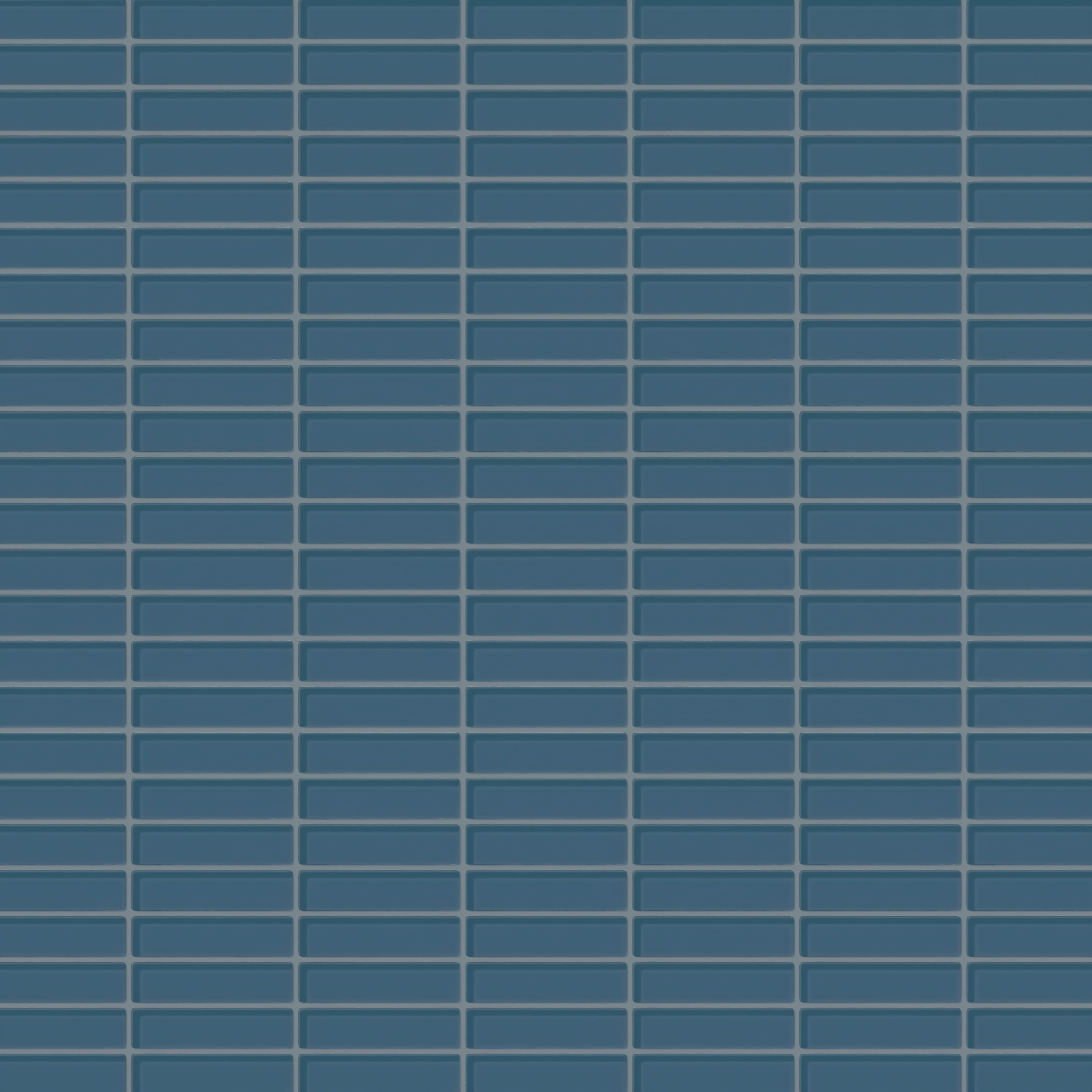 1x4 Straight Set Sheeted Glass Mosaic Tile in Blue Jay Gloss