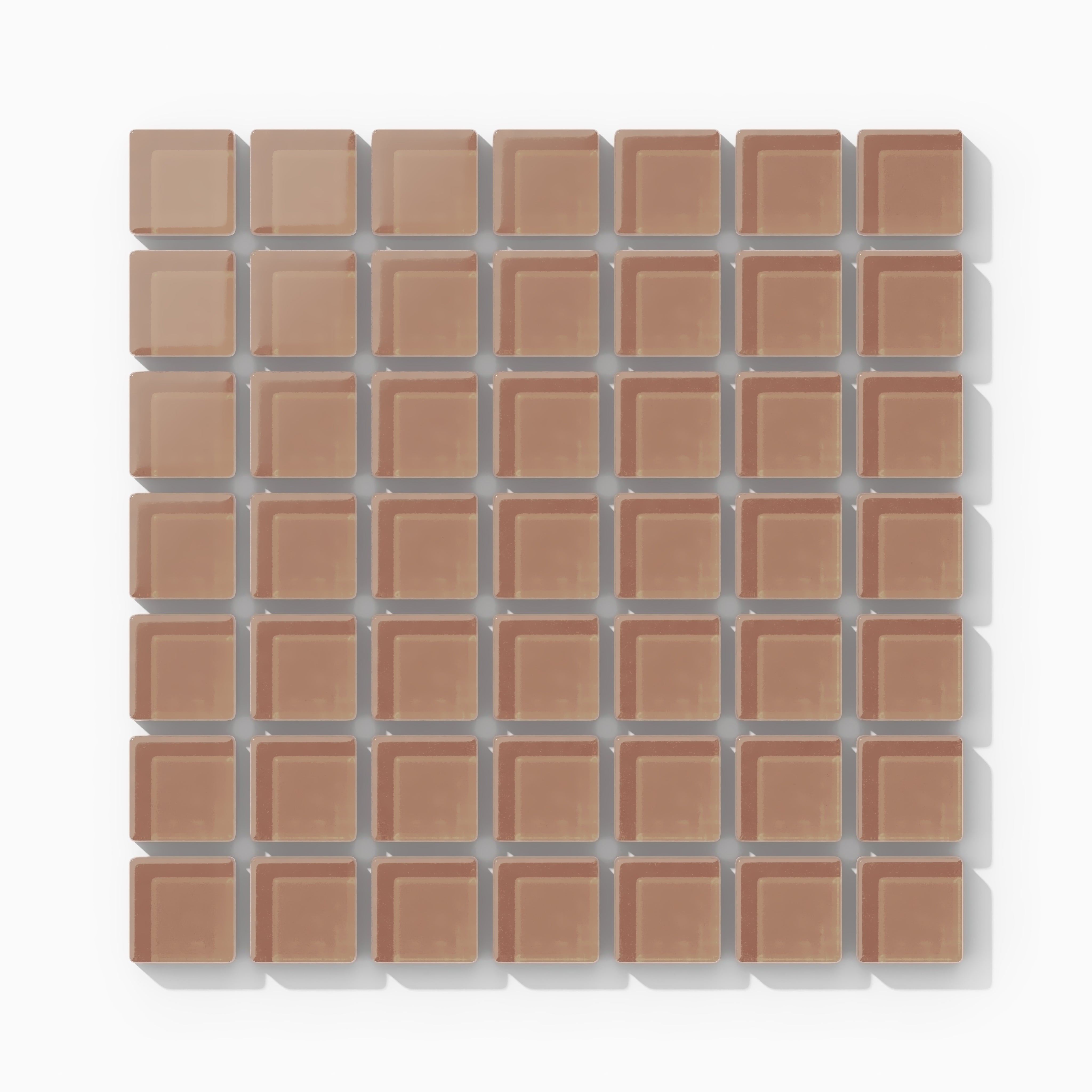 1x1 Straight Set Sheeted Glass Mosaic Tile in Sora Matte