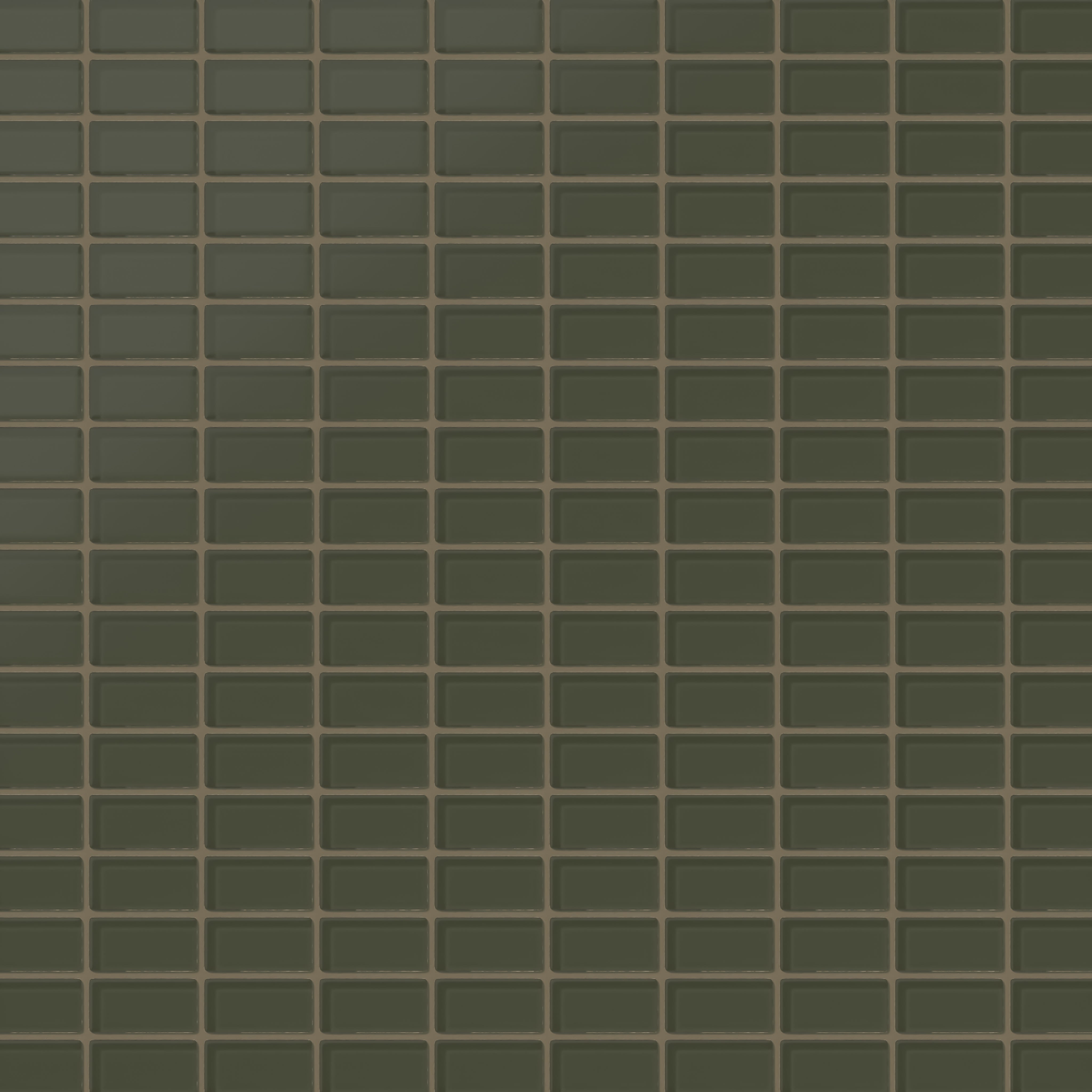 1x2 Straight Set Sheeted Glass Mosaic Tile in Roadrunner Matte