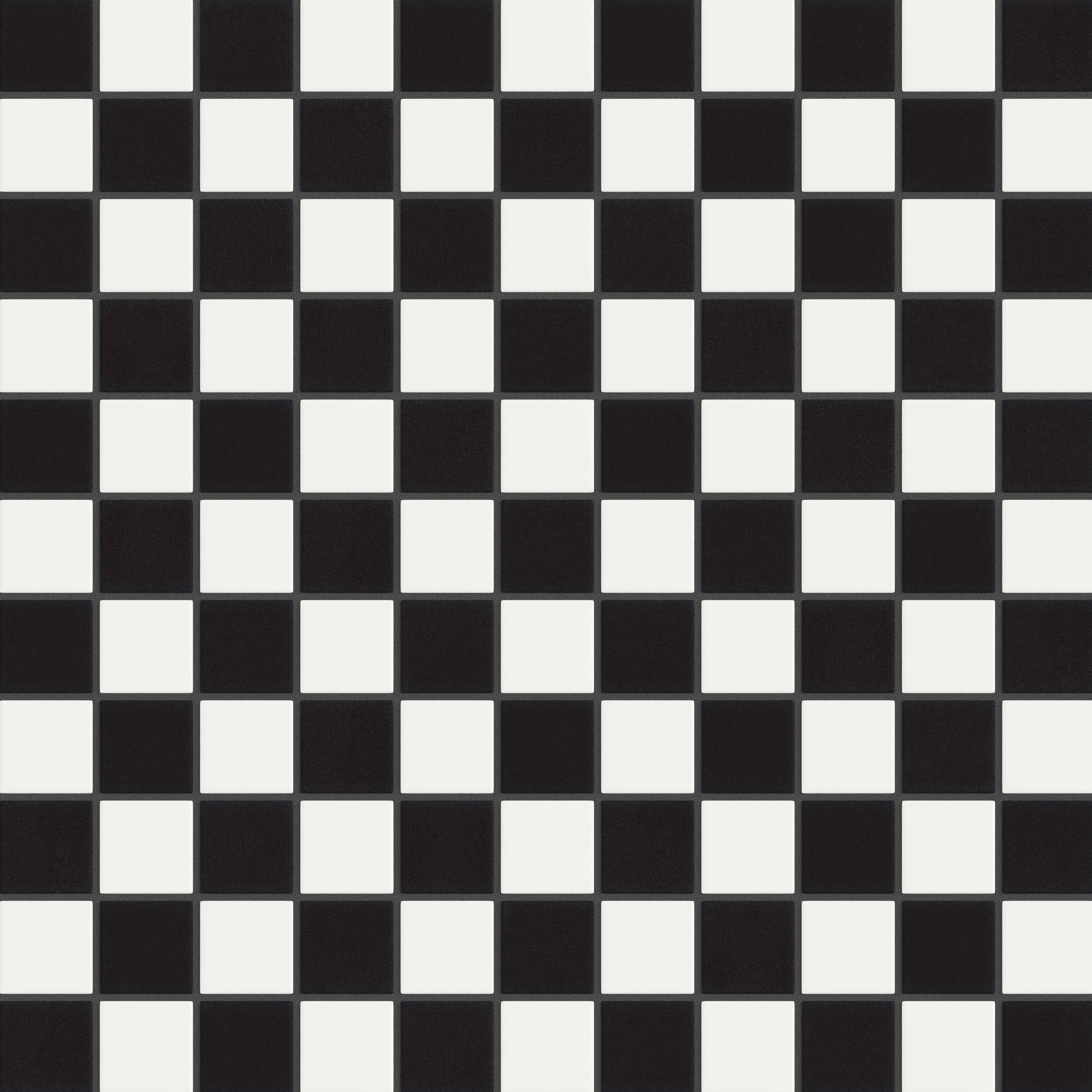 2x2 Checkerboard Original Ceramic Tile in Calcite Matte & Raven Matte