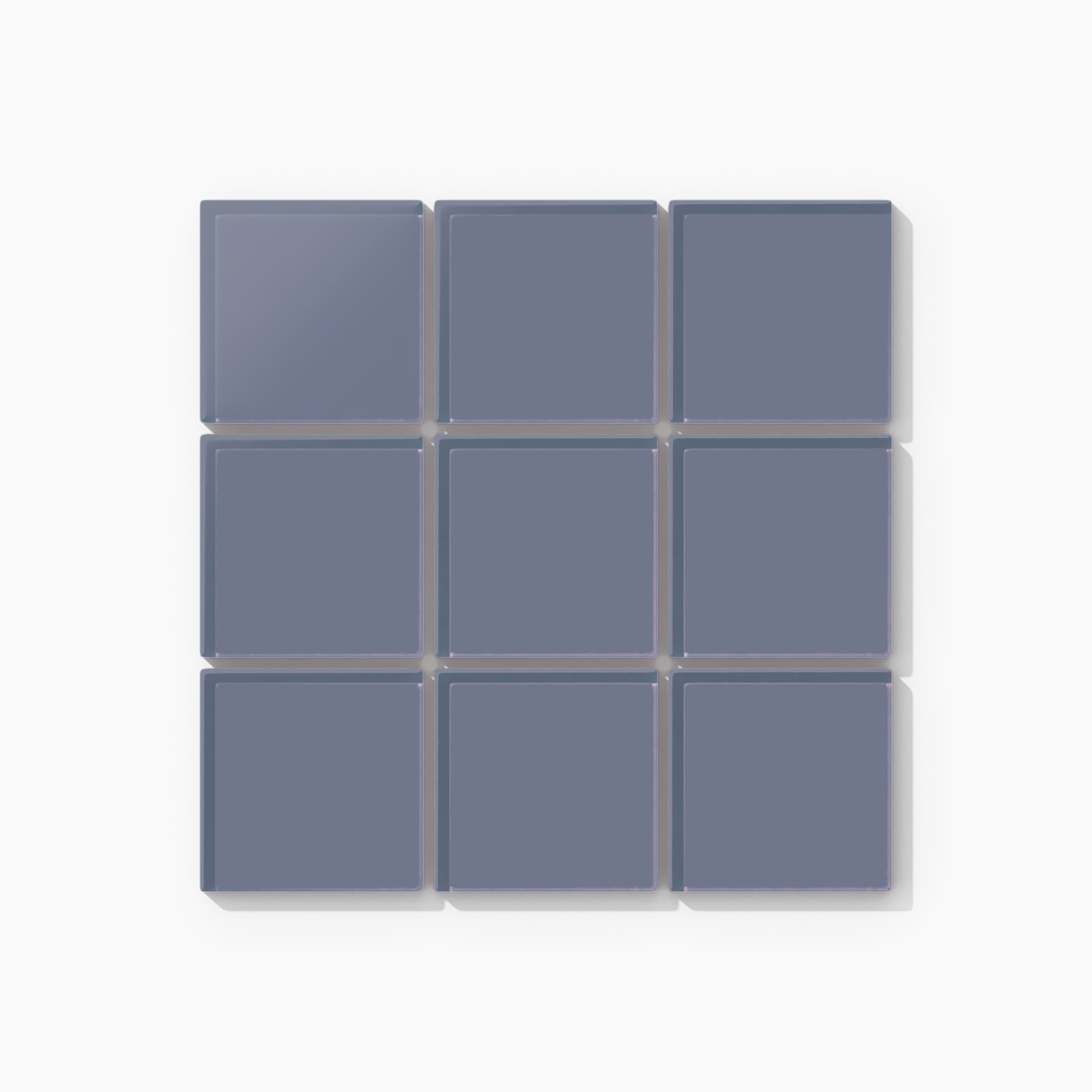 3x3 Straight Set Sheeted Glass Mosaic Tile in Nuthatch Matte