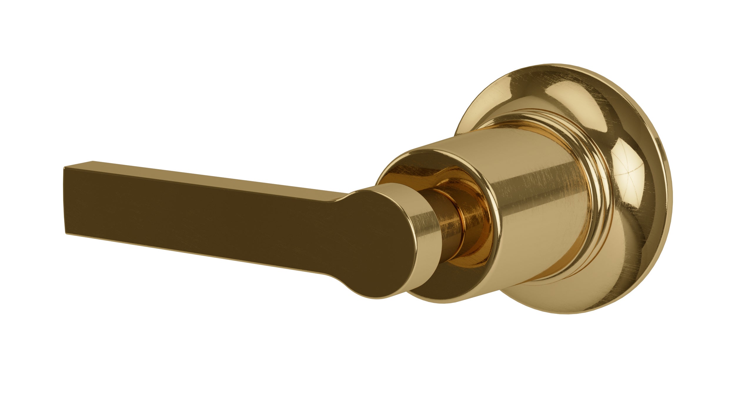 Emerson One Handle Wall Mount Diverter/Volume Control Shower Trim with Classic Lever Handle in Uncoated Polished Brass