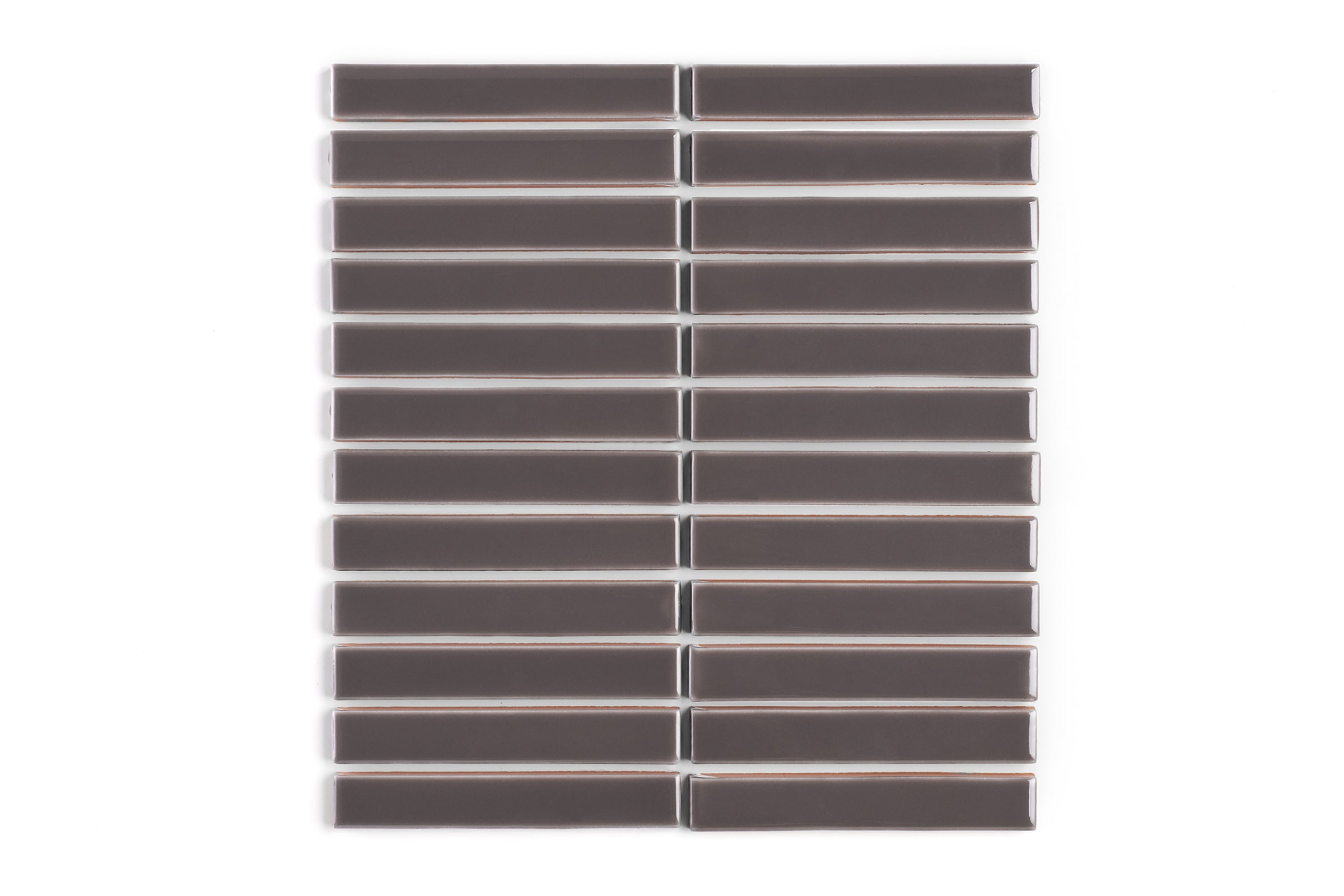 1x6 Straight Set Sheeted Original Ceramic Mosaic Tile in Kalamata Gloss