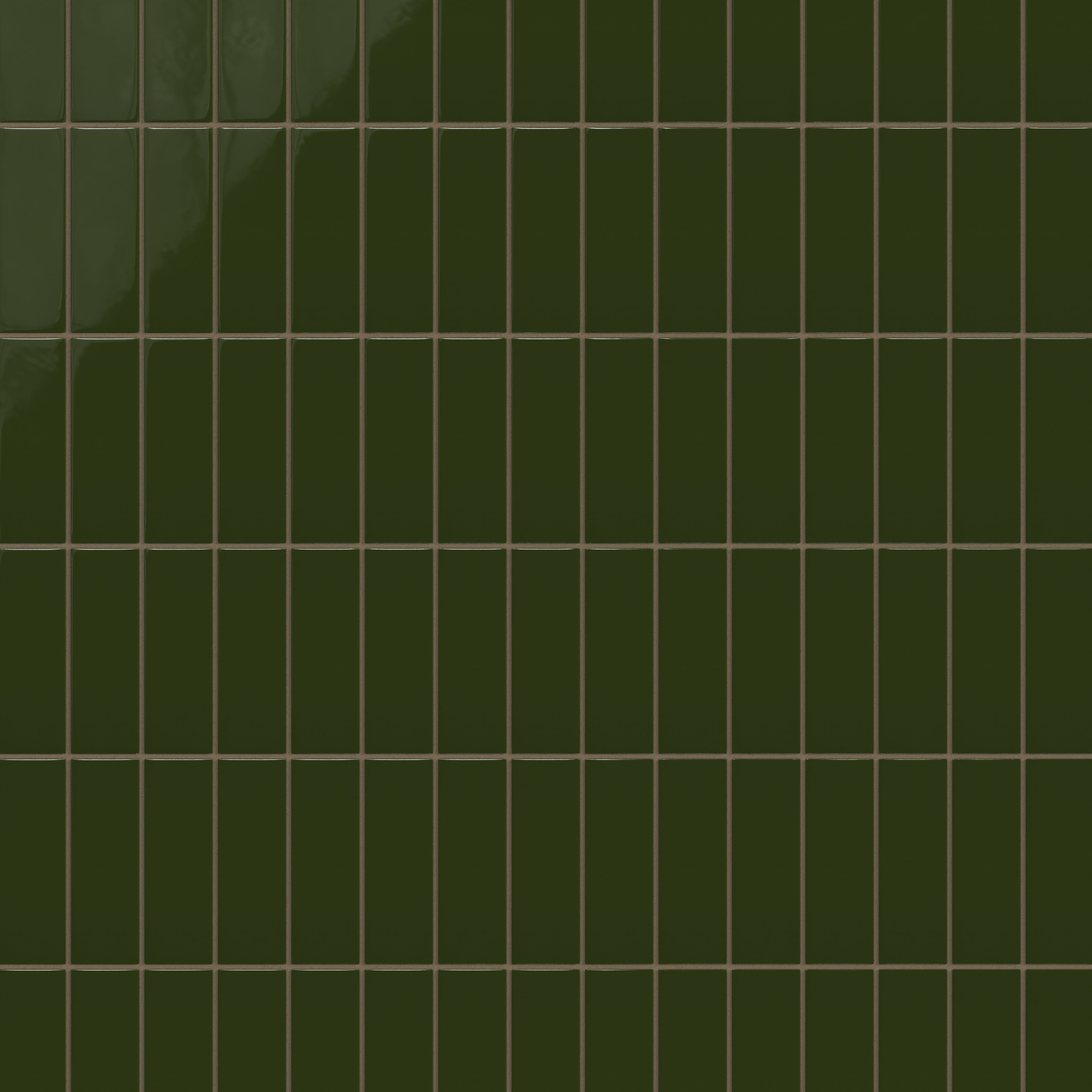 2x6 Natural Press Ceramic Tile in Green Apatite Gloss