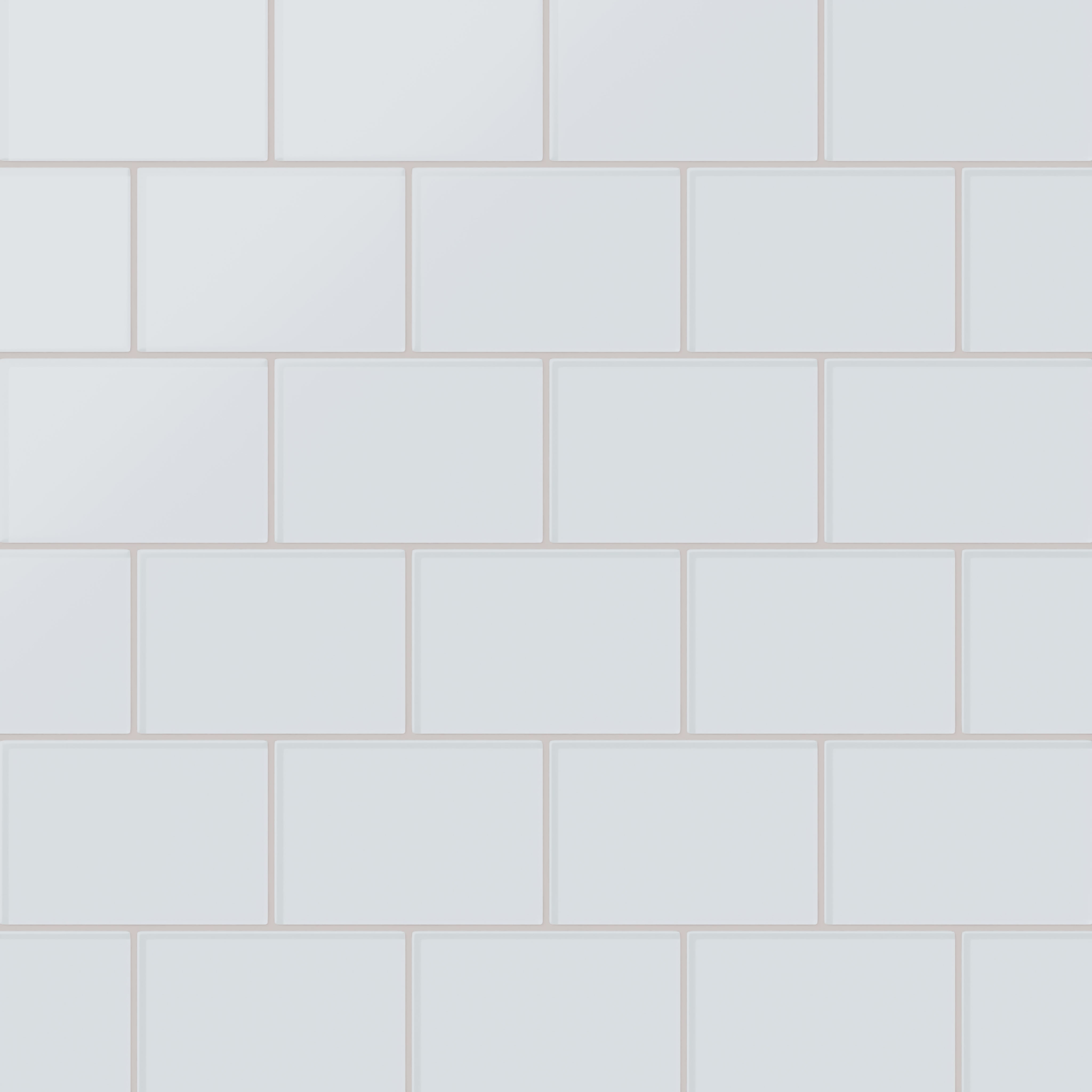 4x6 Glass Tile in Snowy Owl Matte