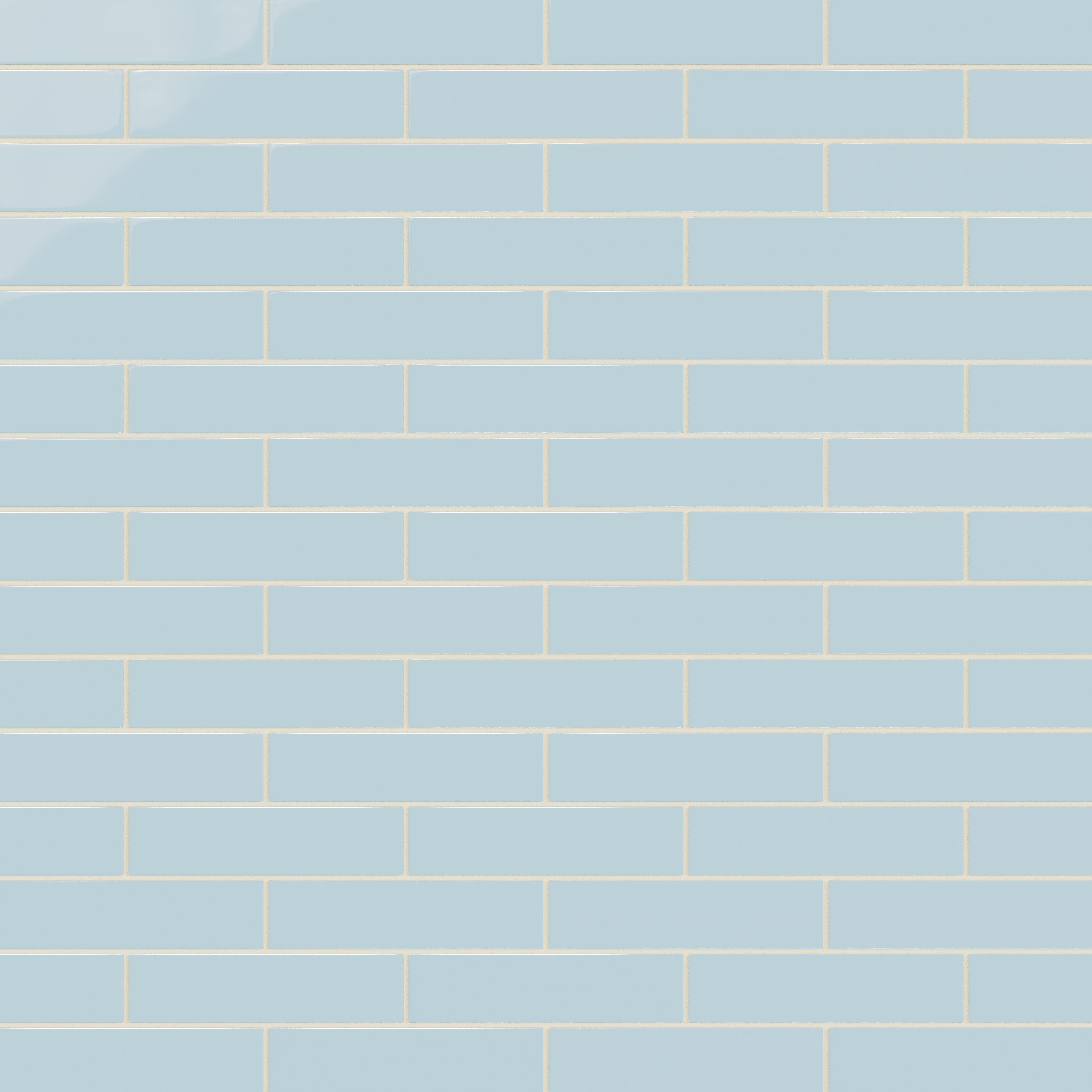 2x8 Natural Press Ceramic Tile in Egyptian Blue Gloss