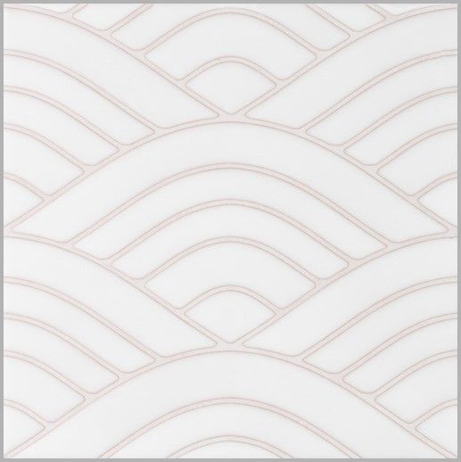 8x8 Handpainted Tile Summit in White Motif