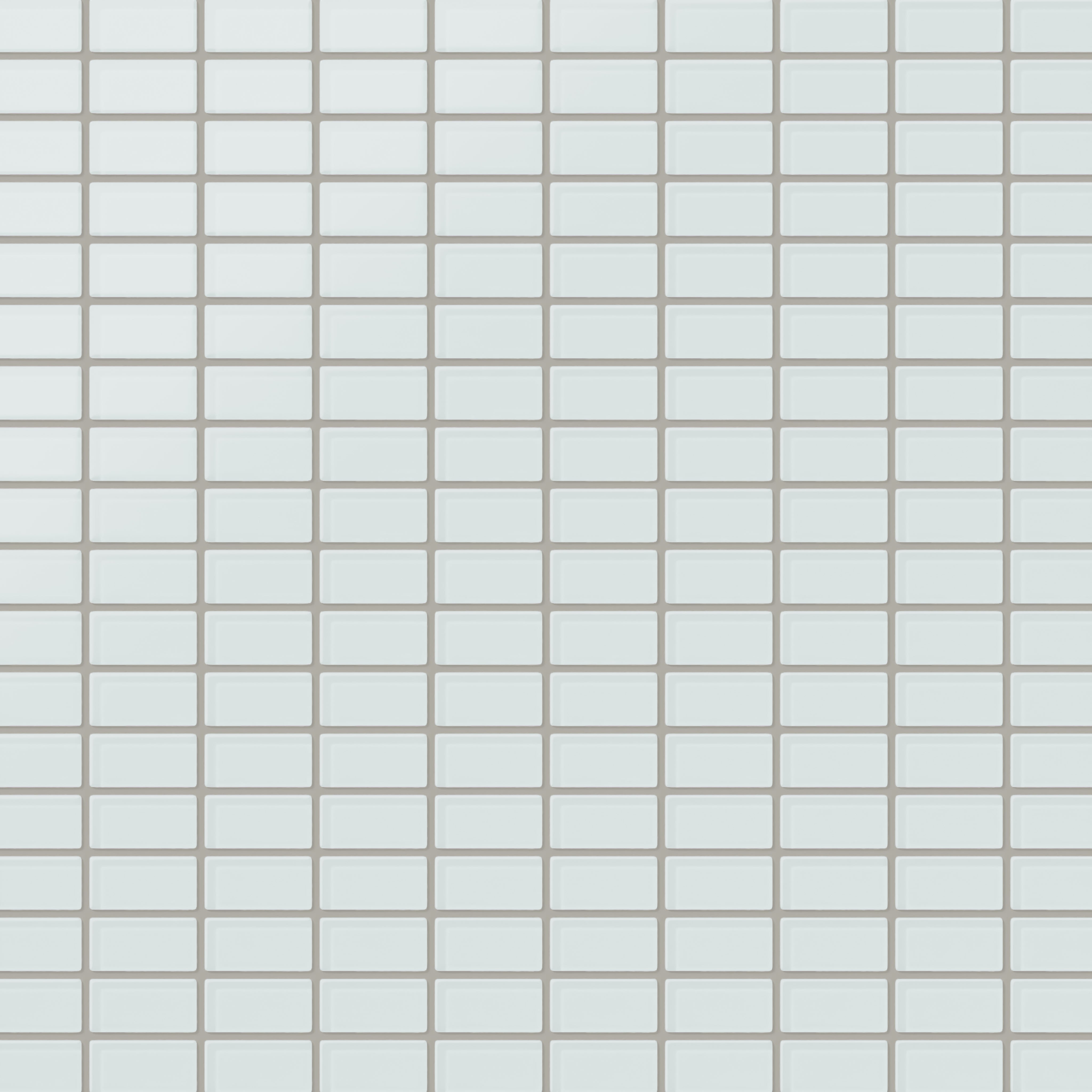 1x2 Straight Set Sheeted Glass Mosaic Tile in Warbler Matte