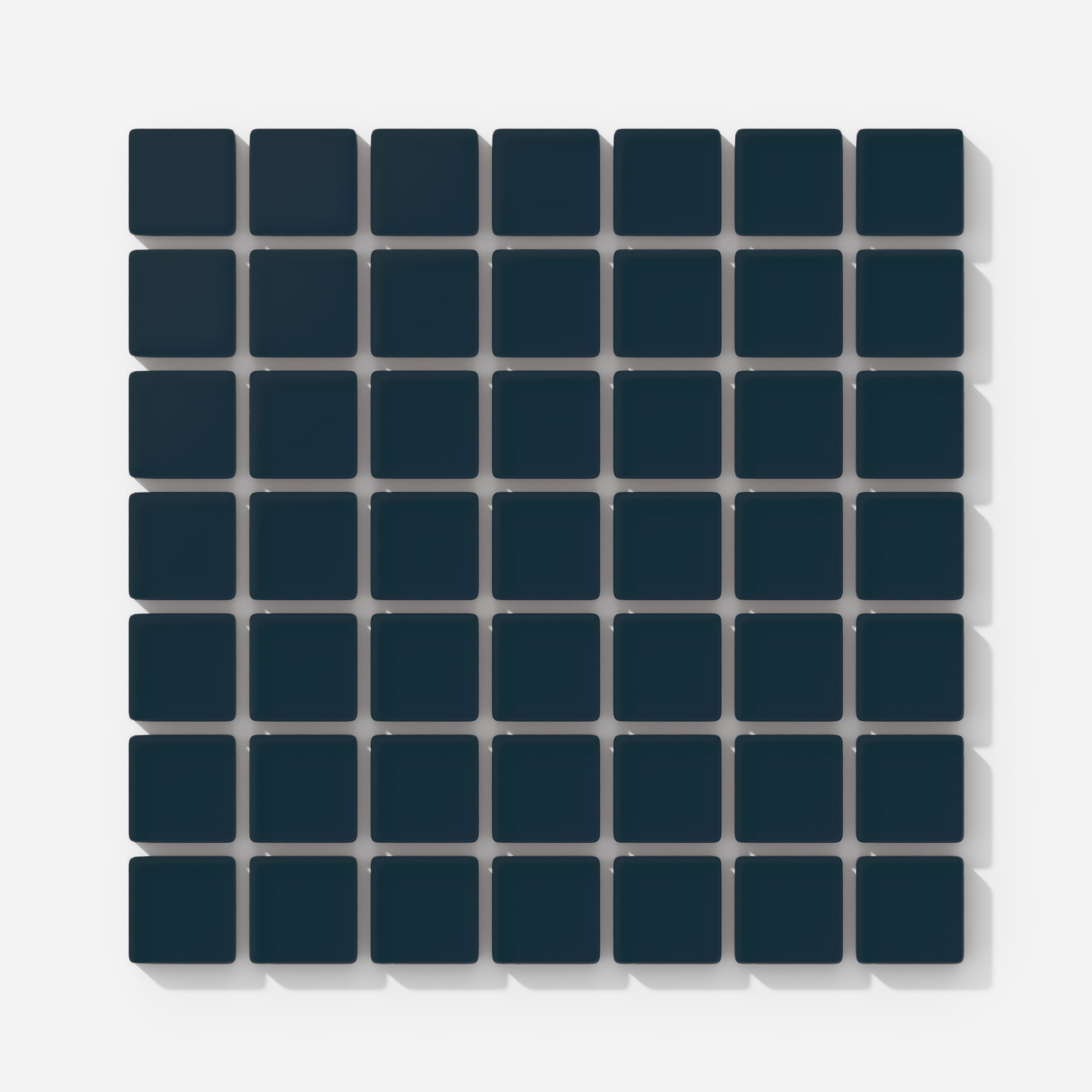 1x1 Straight Set Sheeted Glass Mosaic Tile in Grackle Matte