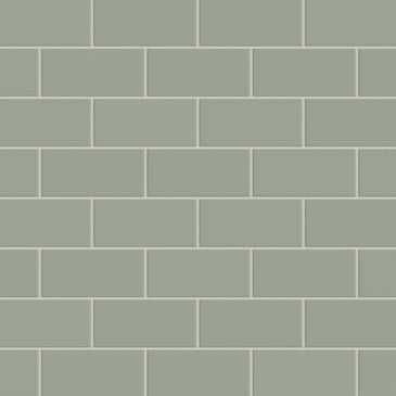 3x6 Natural Press Ceramic Tile in Terre Verte Matte
