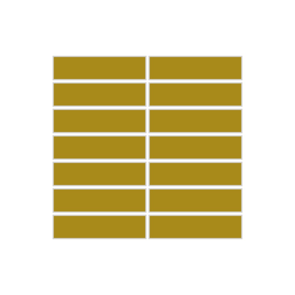 Mustard Seed 1x4 Straight Set Sheeted Gloss Original Ceramic Tile