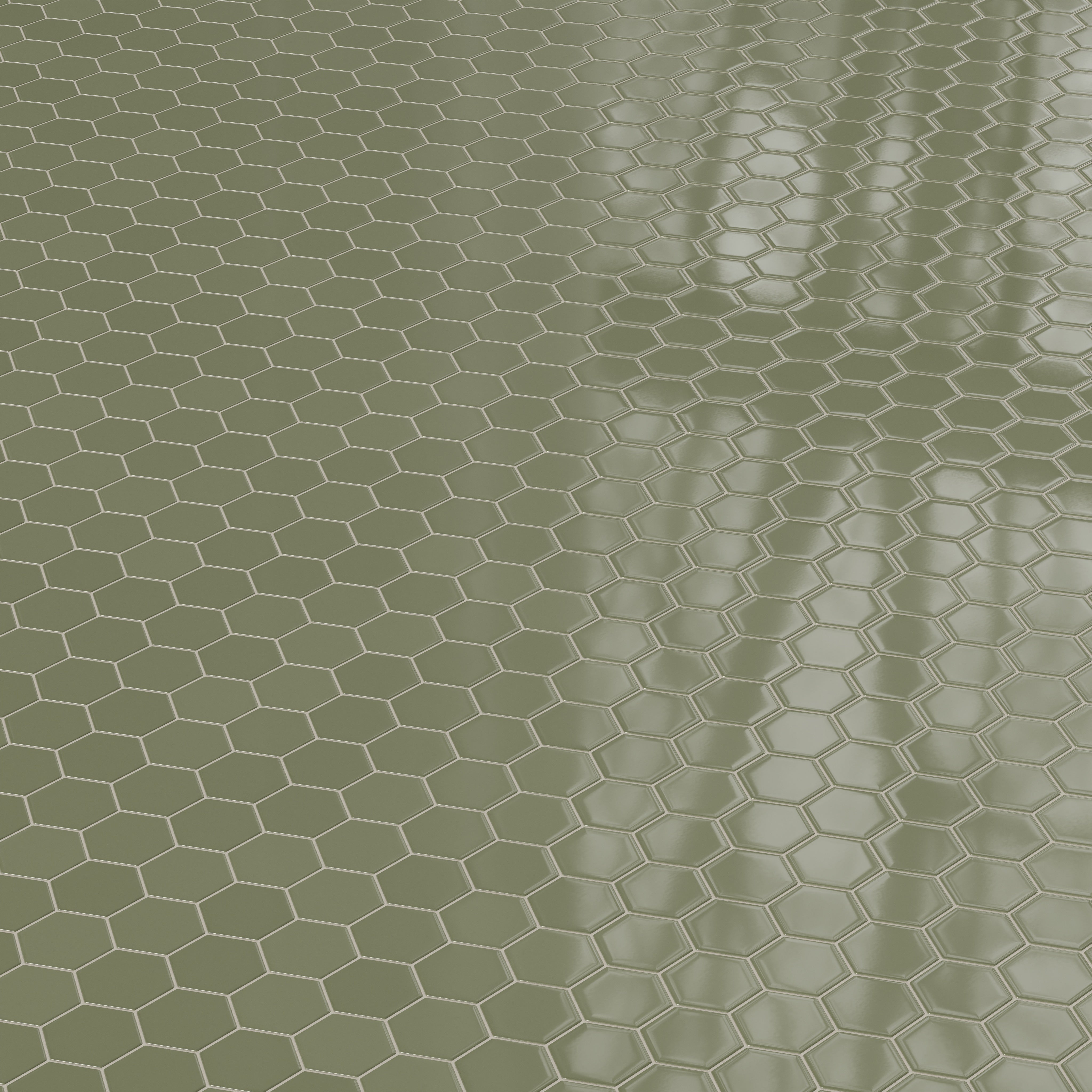 4" Hexagon Original Ceramic Tile in Peabody Gloss