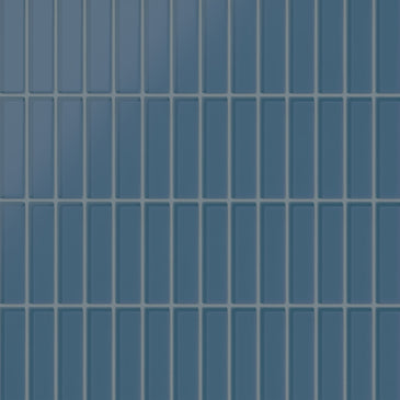 1x4 Straight Set Sheeted Glass Mosaic Tile in Blue Jay Matte