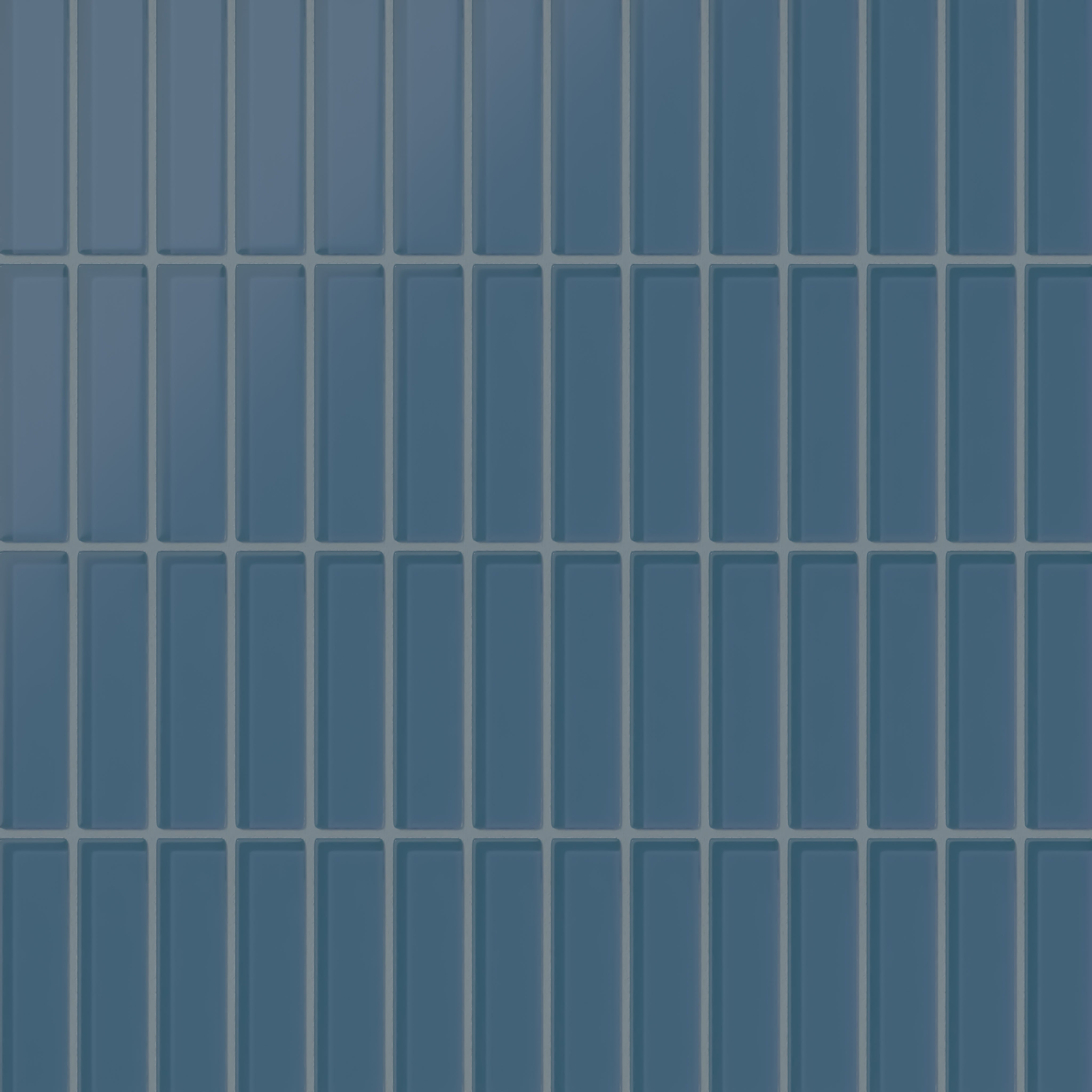 1x4 Straight Set Sheeted Glass Mosaic Tile in Blue Jay Matte