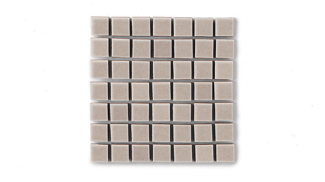 1x1 Straight Set Sheeted Original Ceramic Mosaic Tile in Cardamom Gloss