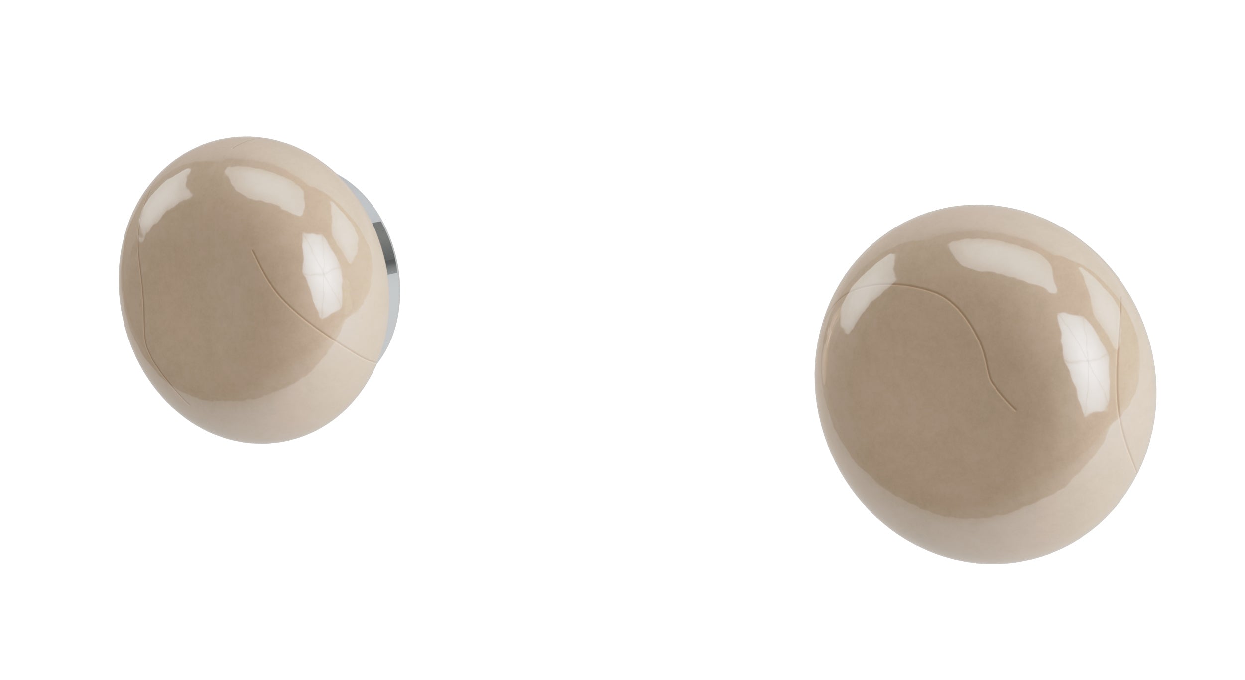 Foundry Two Handle Wall Mount Bath Trim with Pebble Ceramic Knob Handles in Polished Chrome